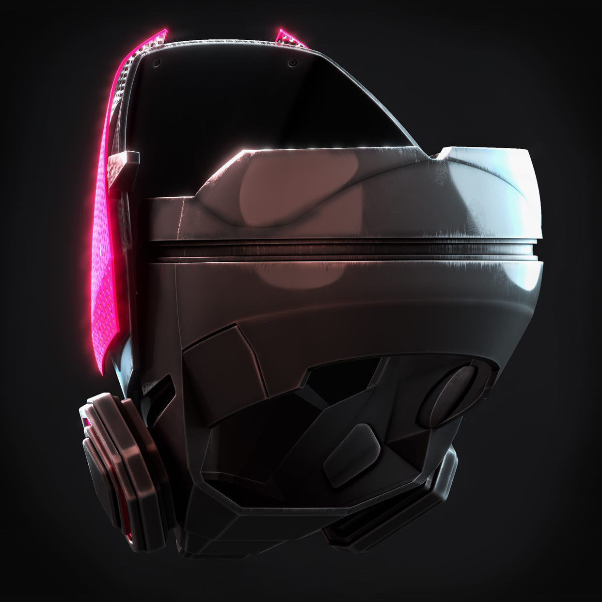 3d Files- Miles Prowler Mask and Collar 3D model_5