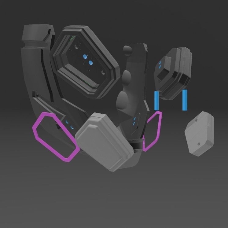 3d Files- Miles Prowler Mask and Collar 3D model_2