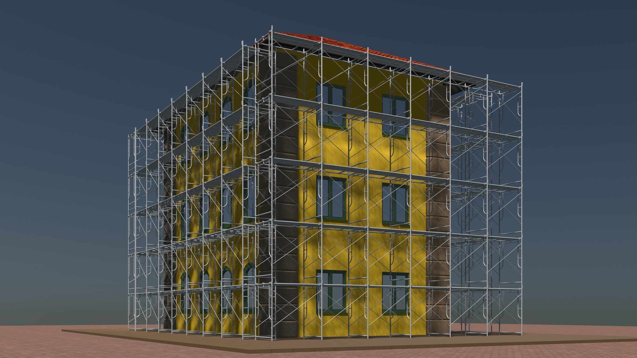 Building in construction 2346 3D model_3