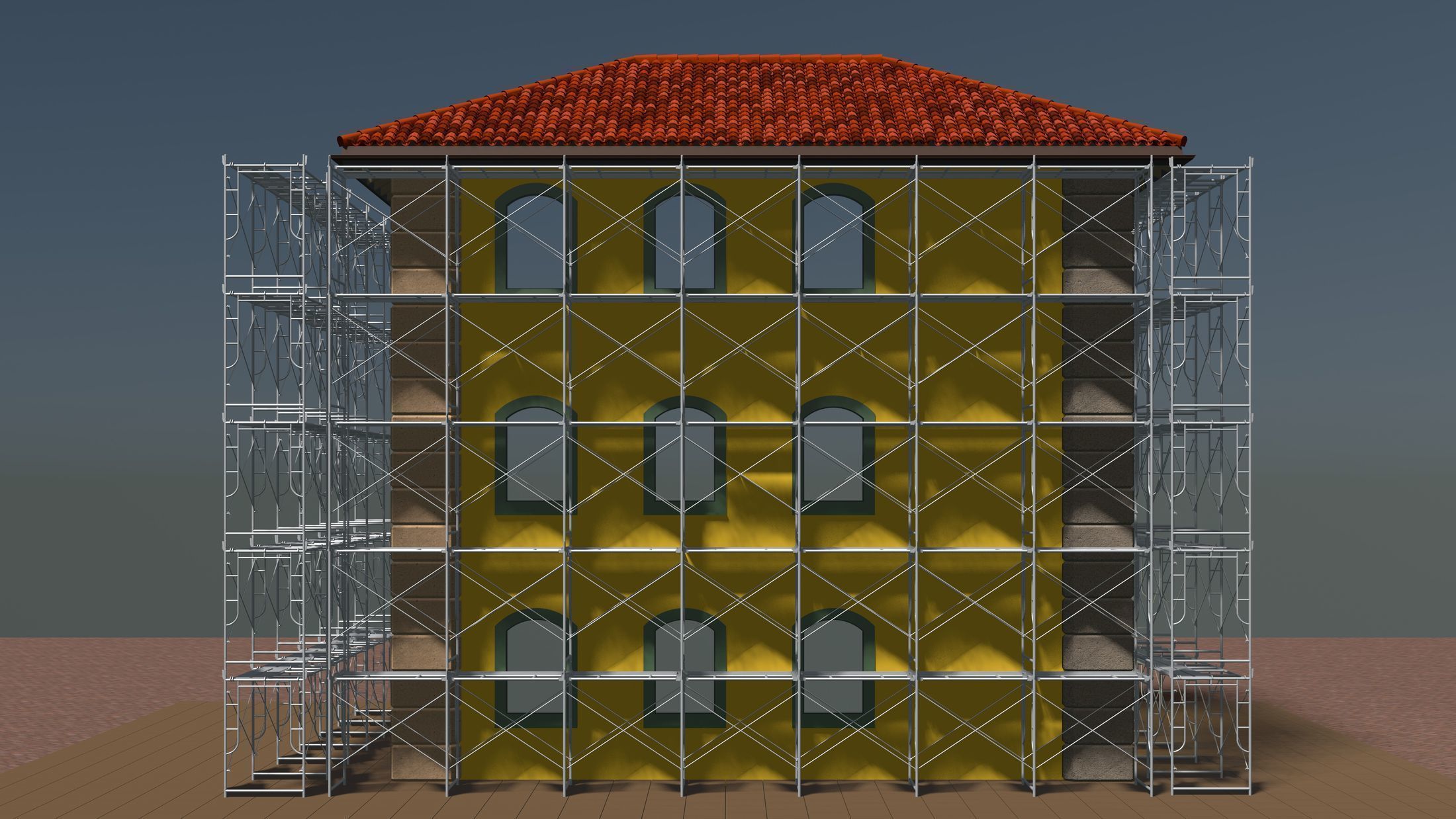 Building in construction 2346 3D model_2