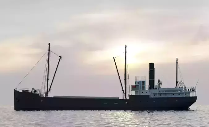 Steam ship 3D model
