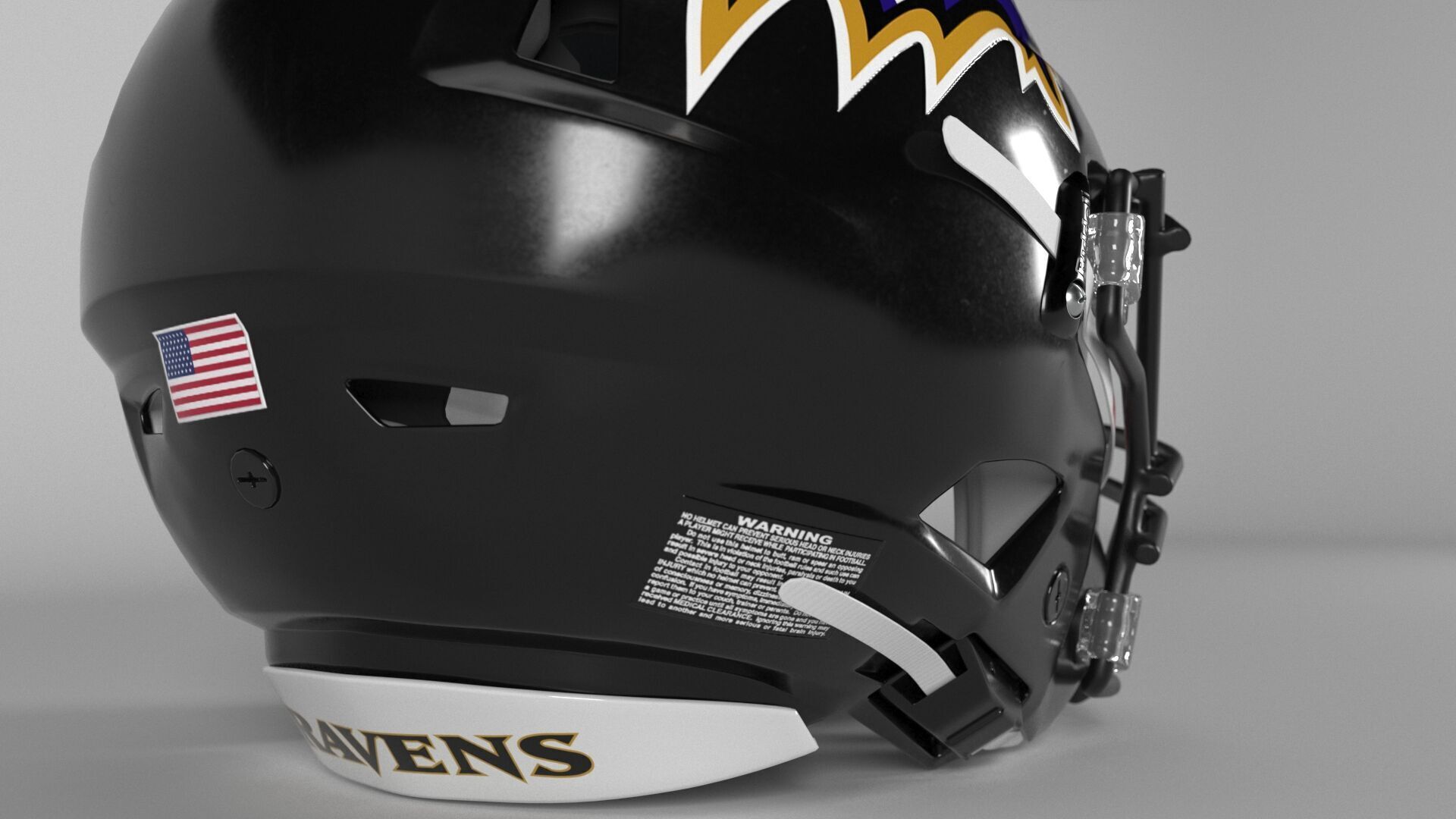 BALTIMORE RAVENS Helmet Football AFC NORTH PBR updated 2025 3D model_3