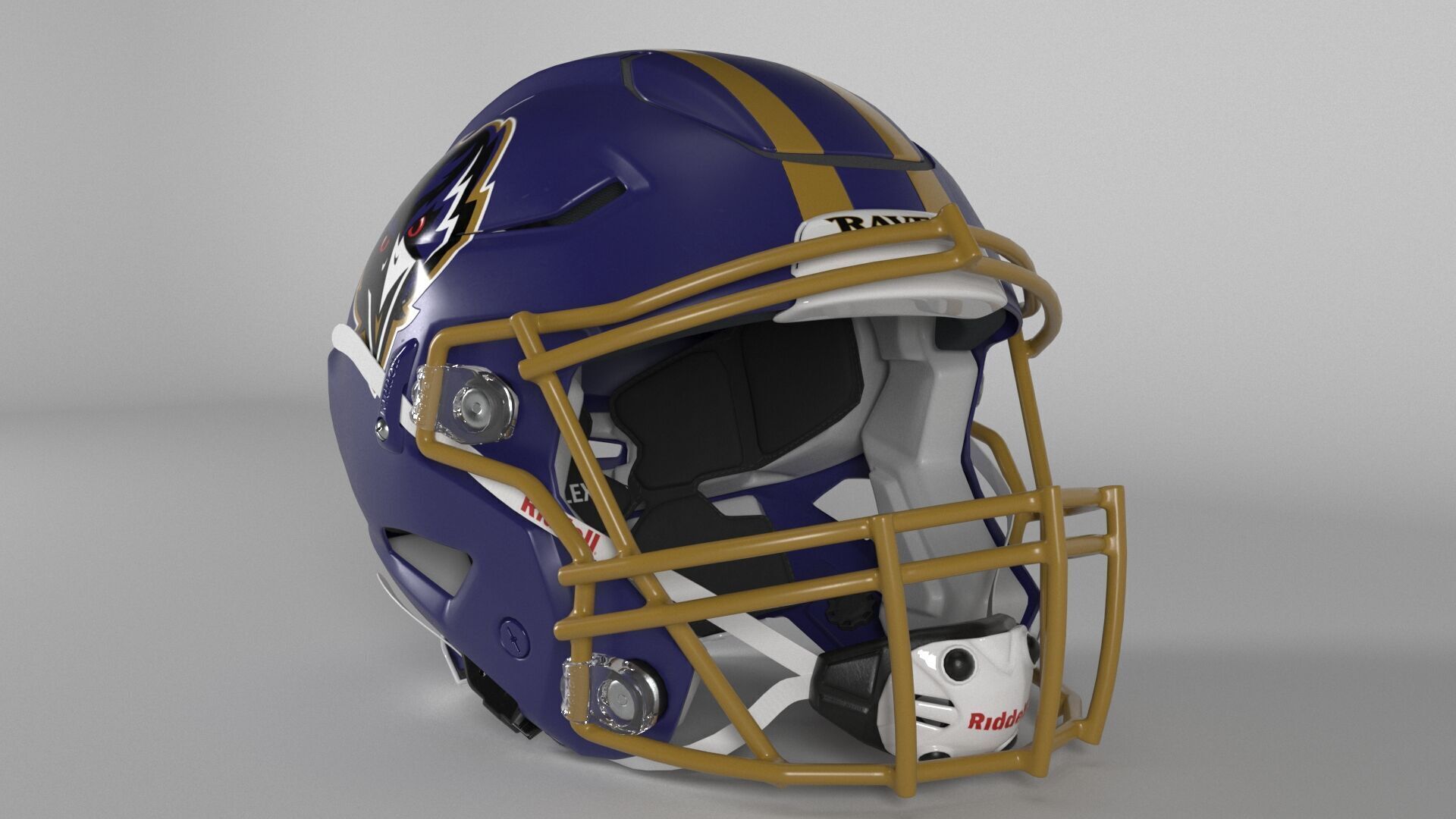 BALTIMORE RAVENS Helmet Football AFC NORTH PBR updated 2025 3D model_1