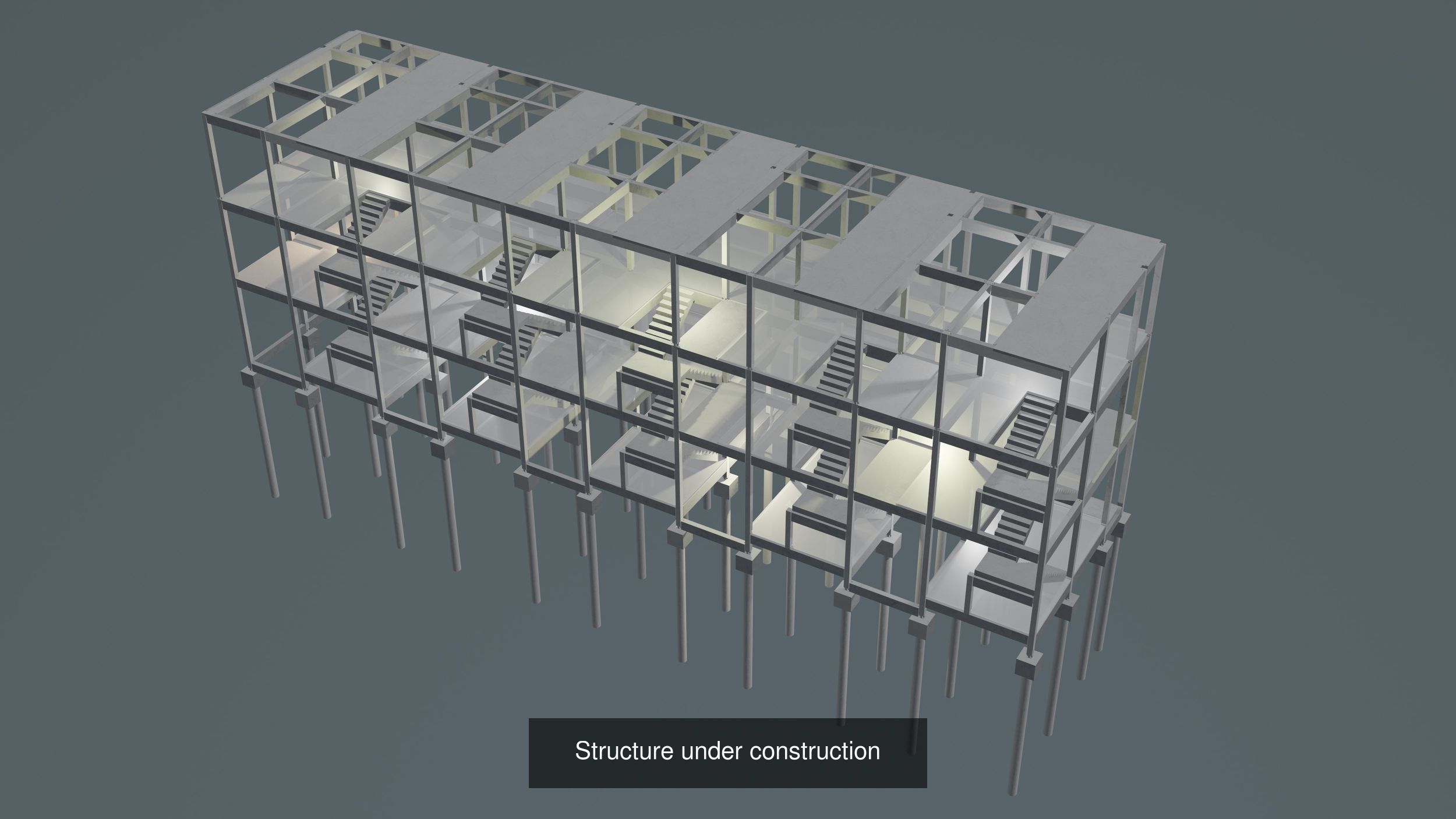 Buildings under construction set 01 3D Model Collection_4