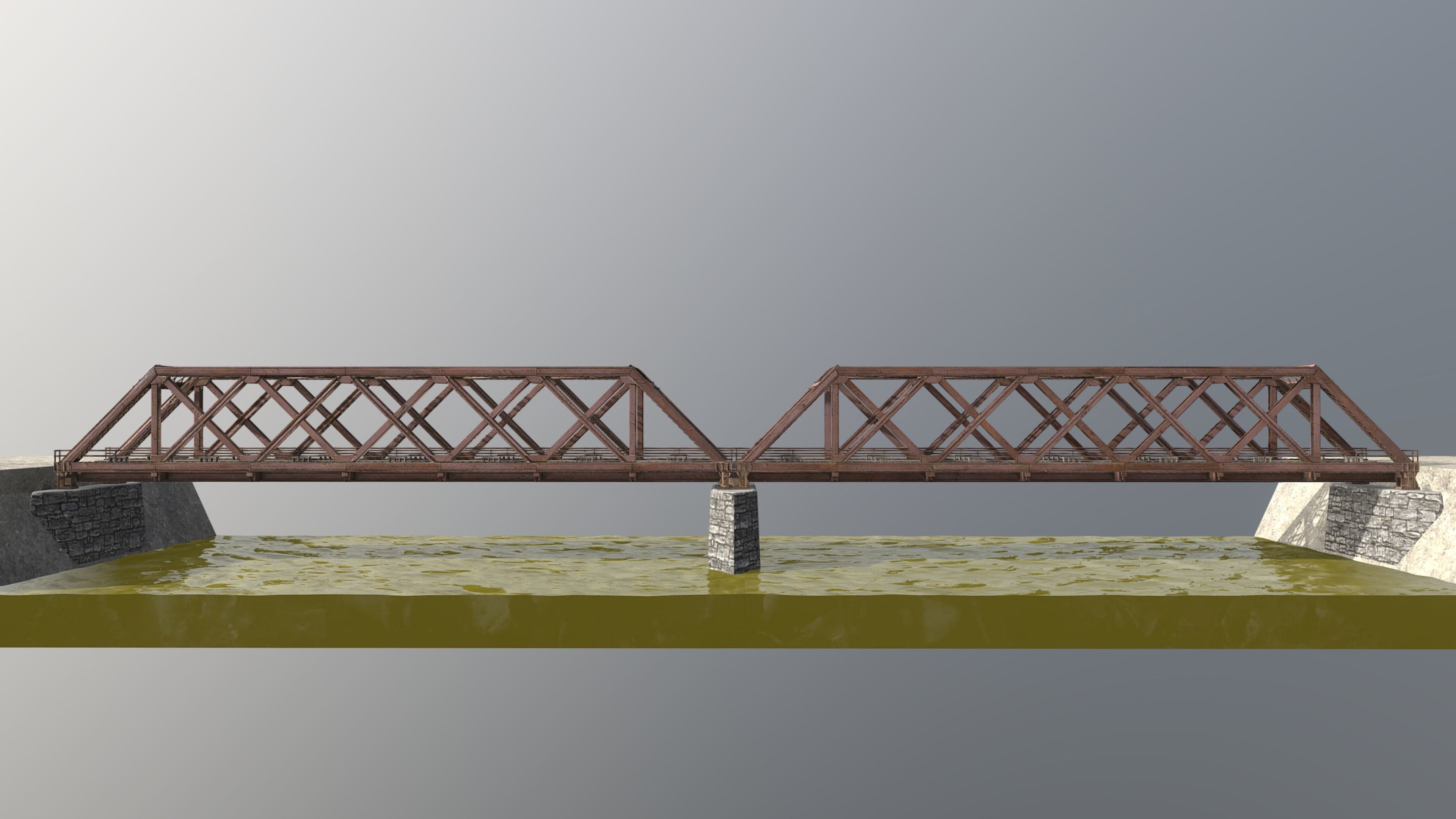 Metal Bridge 3D model_8