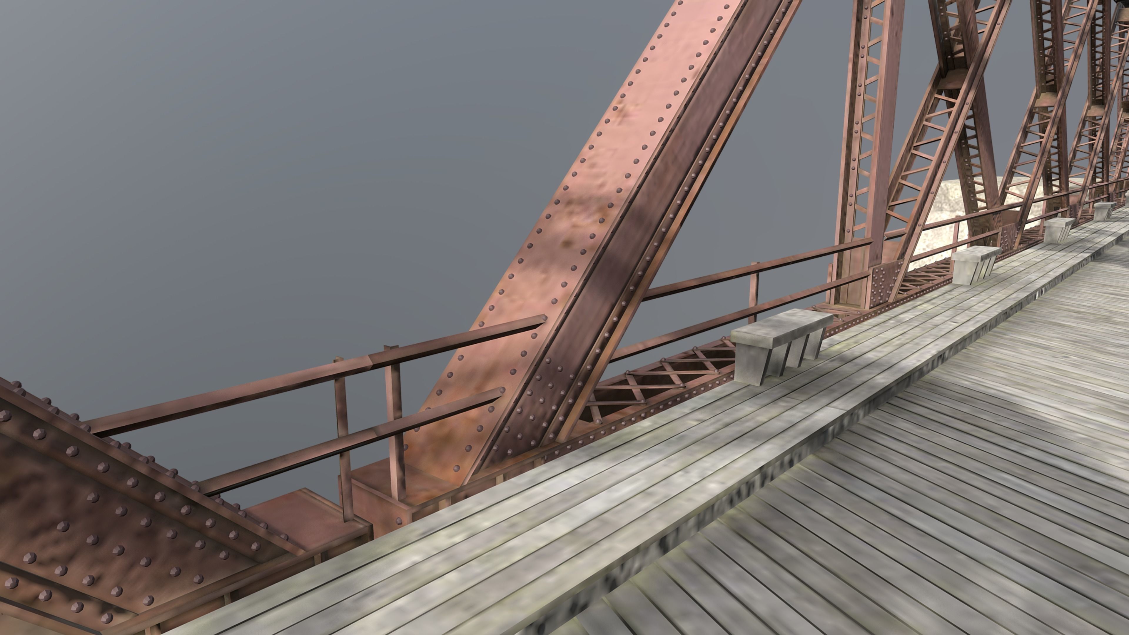 Metal Bridge 3D model_5