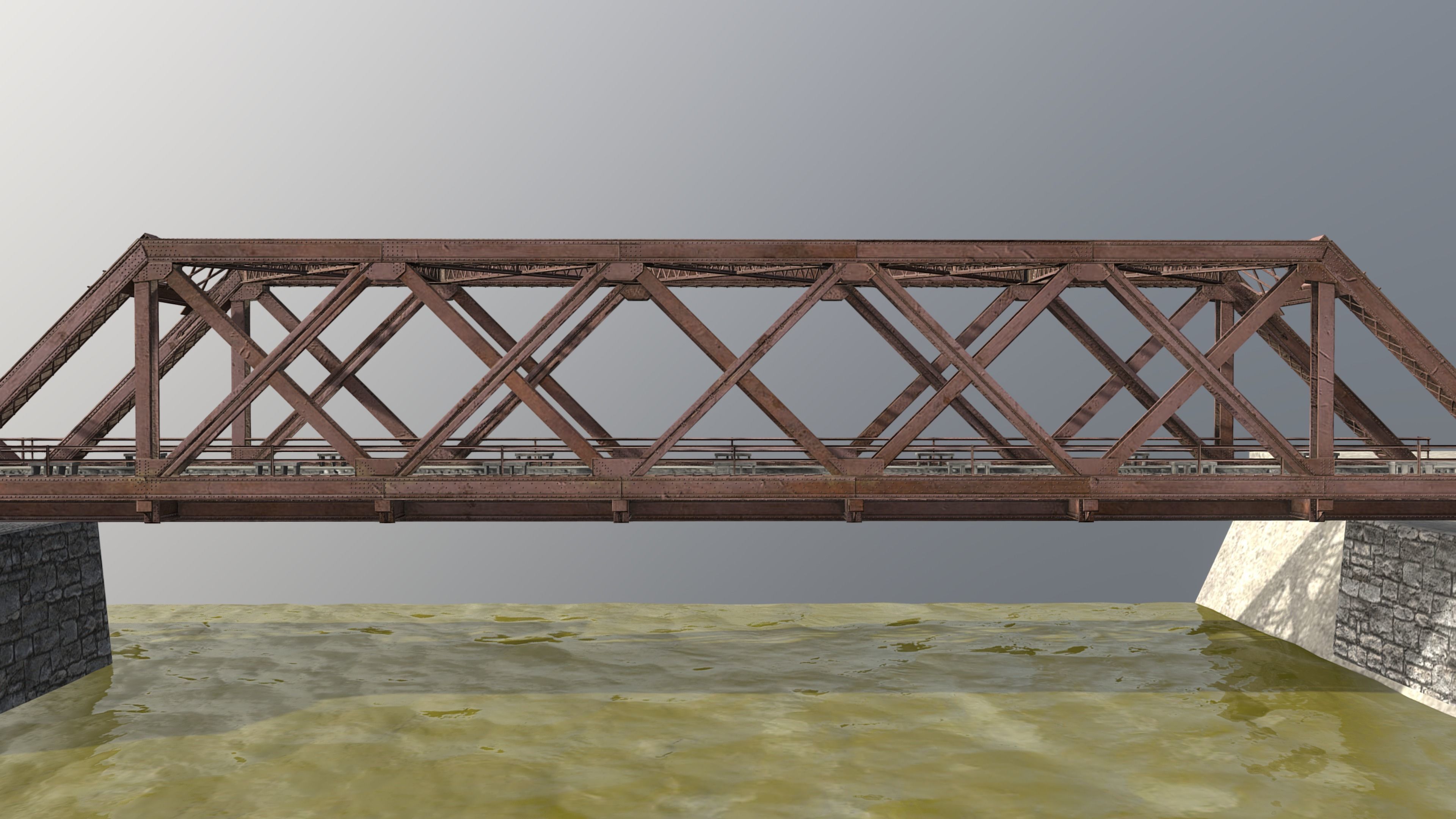 Metal Bridge 3D model_9