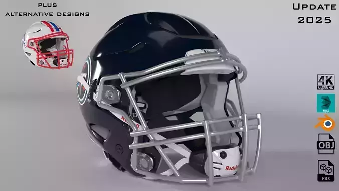 TENNESSEE TITANS Helmet Football AFC SOUTH PBR updated 2025 3D model
