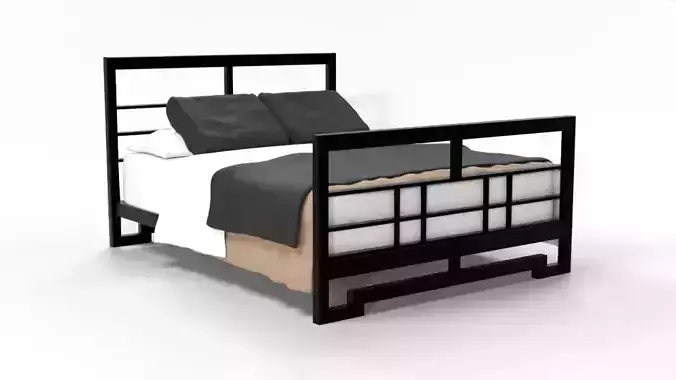 Furniture Beds Geometric Low-poly 3D model