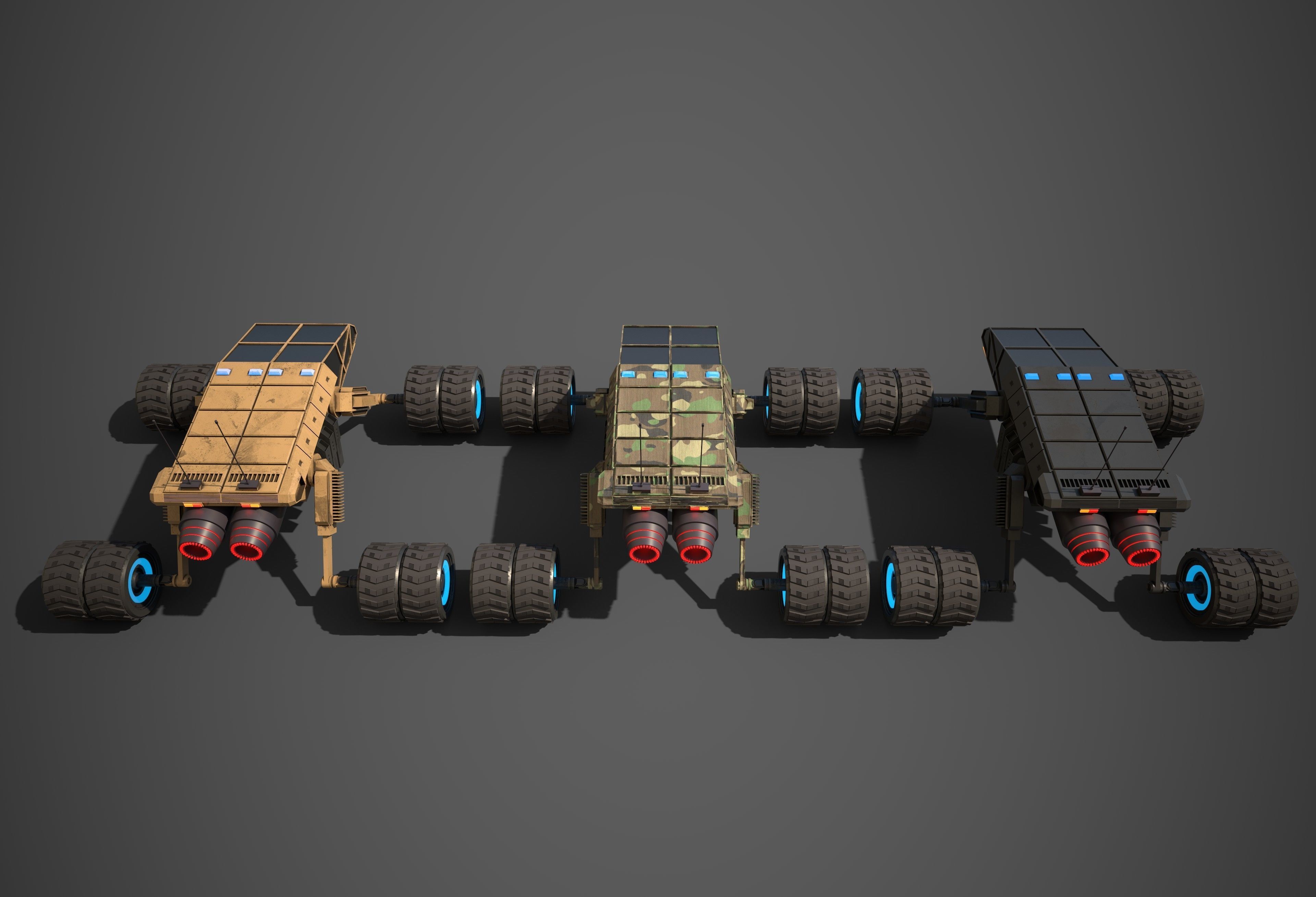 Rover One Low-poly 3D model_8