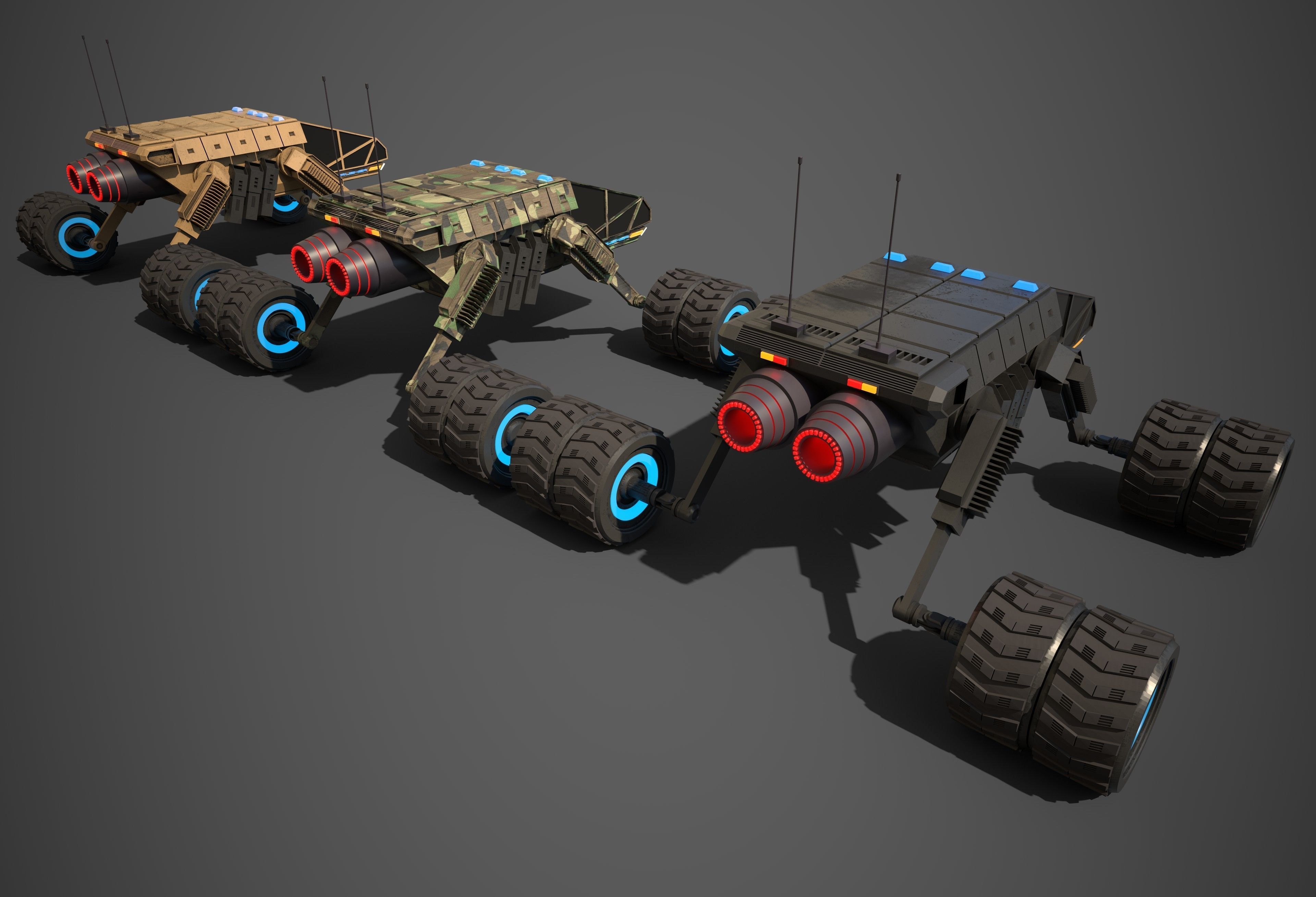 Rover One Low-poly 3D model_5