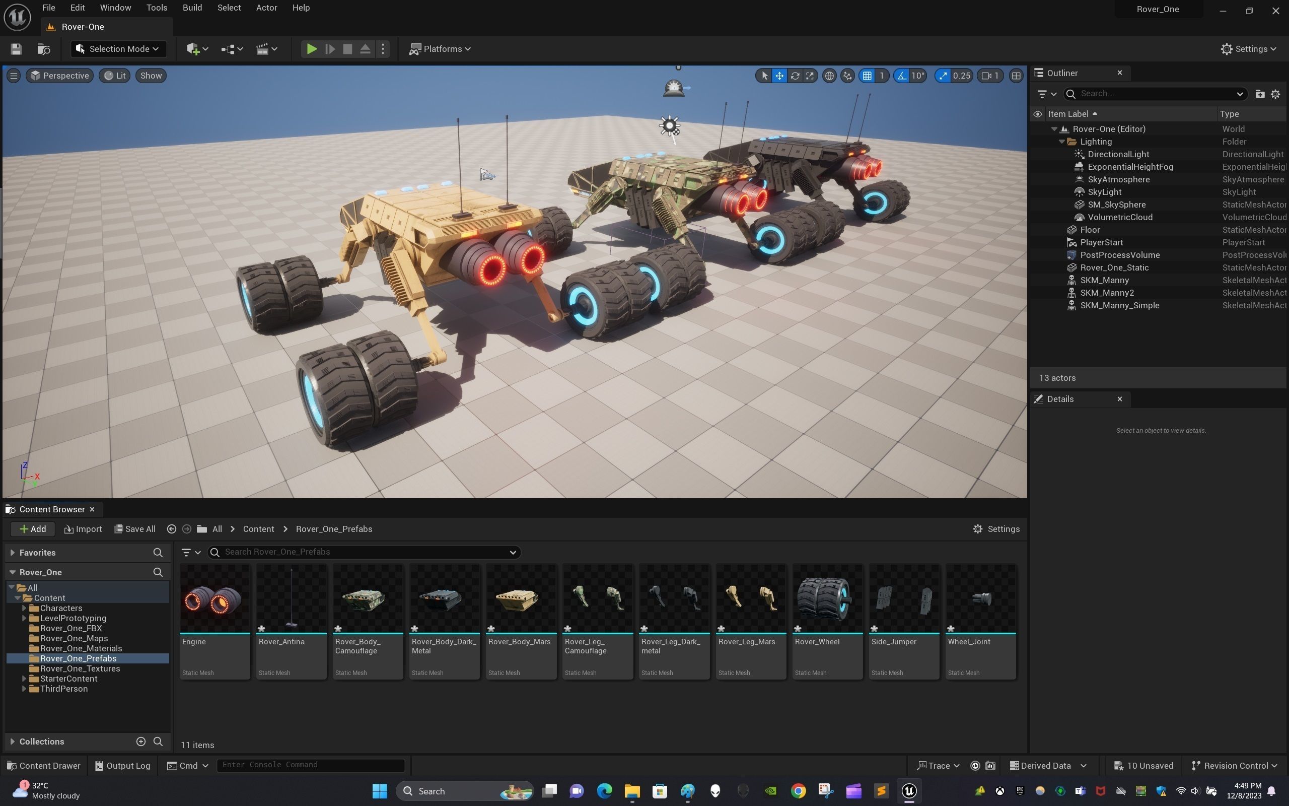 Rover One Low-poly 3D model_25