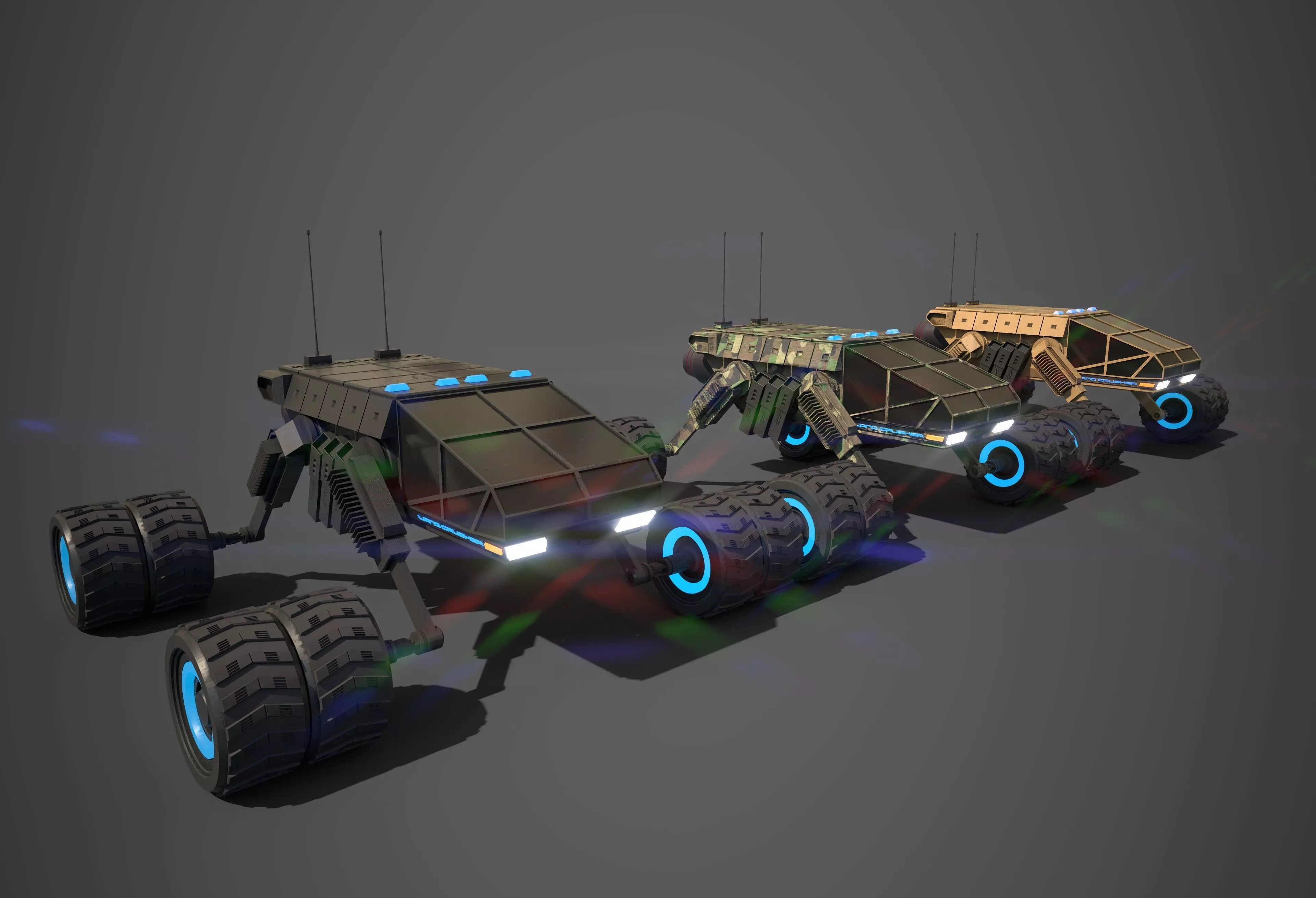 Rover One Low-poly 3D model_0