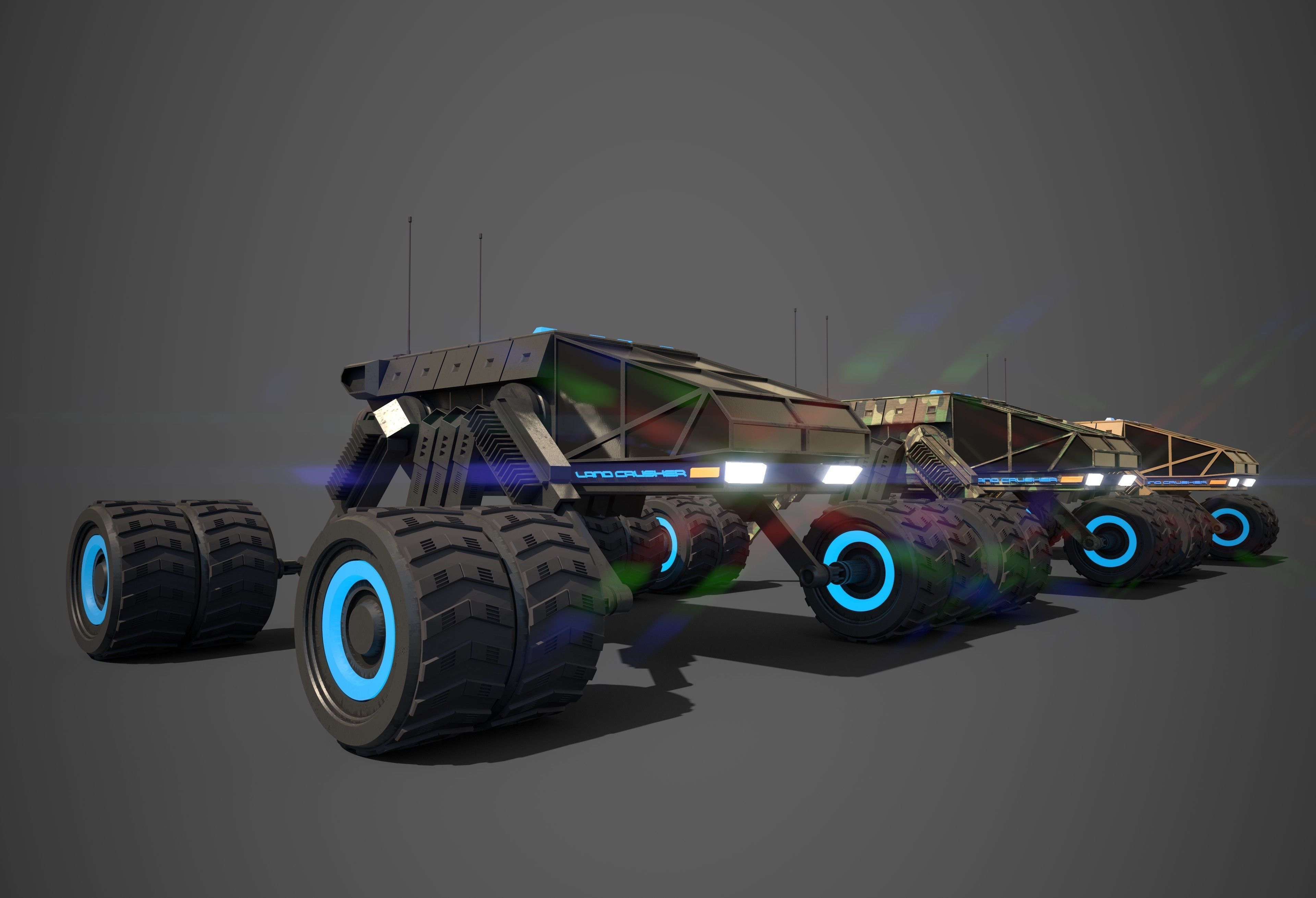 Rover One Low-poly 3D model_2
