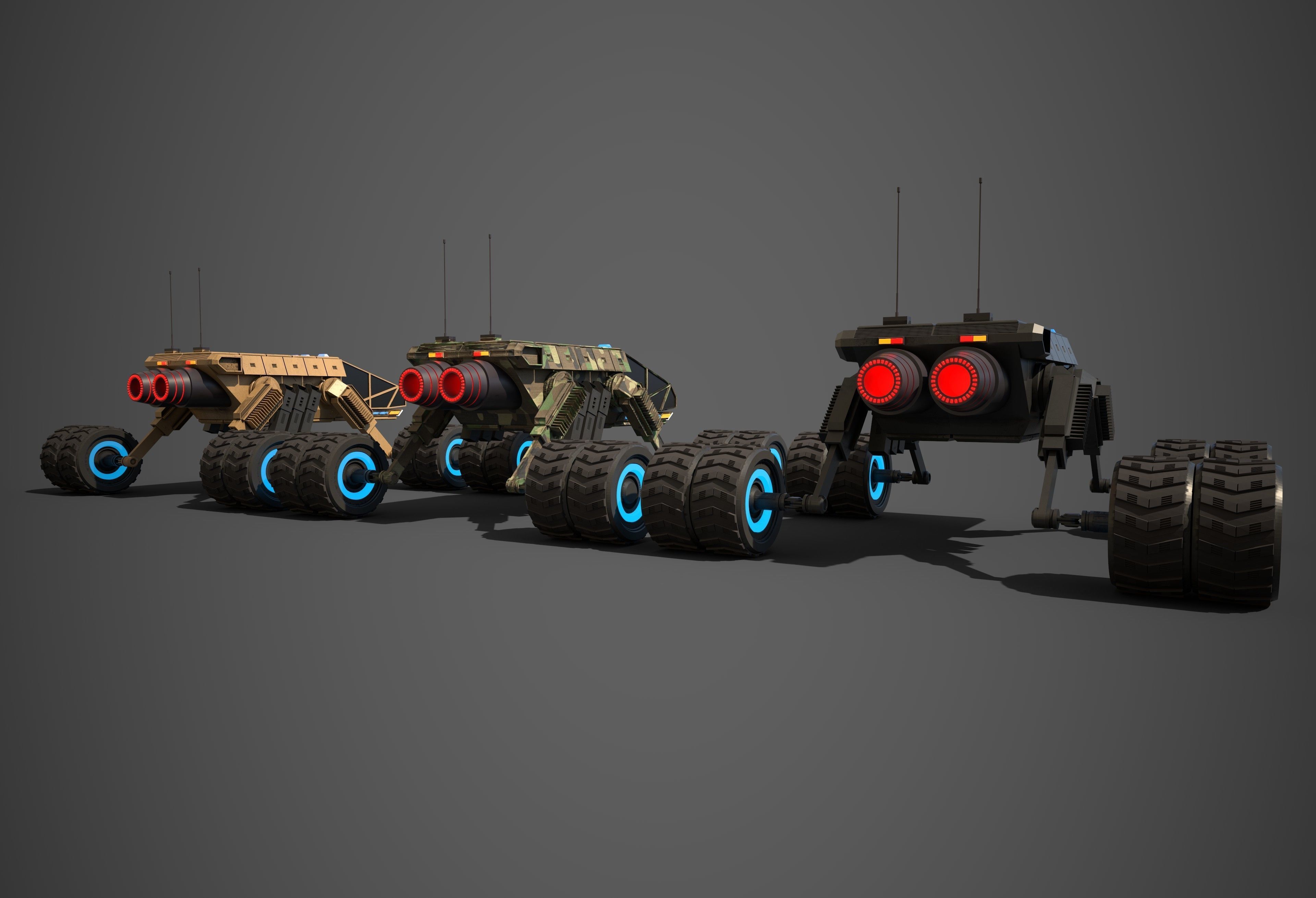Rover One Low-poly 3D model_7