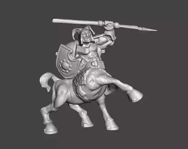 CENTAUR BARBARIAN SPEAR MINIATURE MODEL FOR FANTASY GAMES DND 3D print model