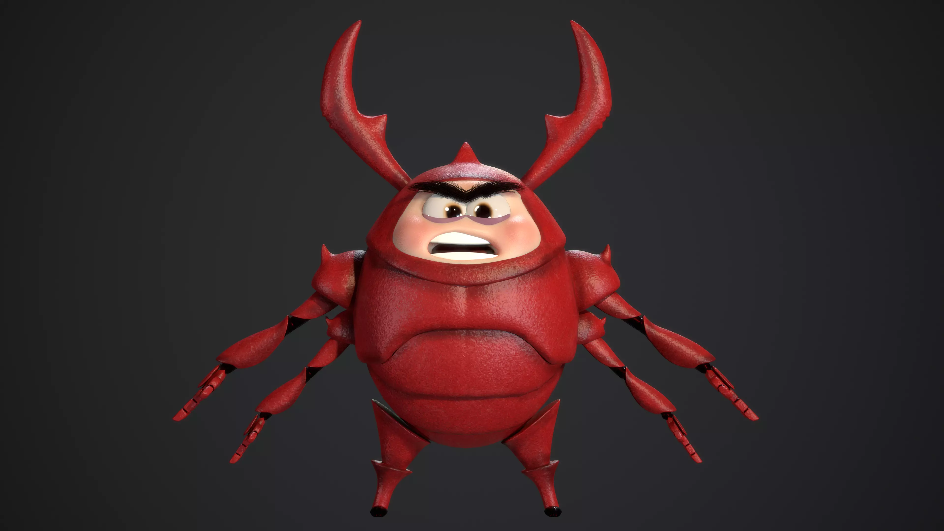 The Bug Warrior Low-poly 3D model_0
