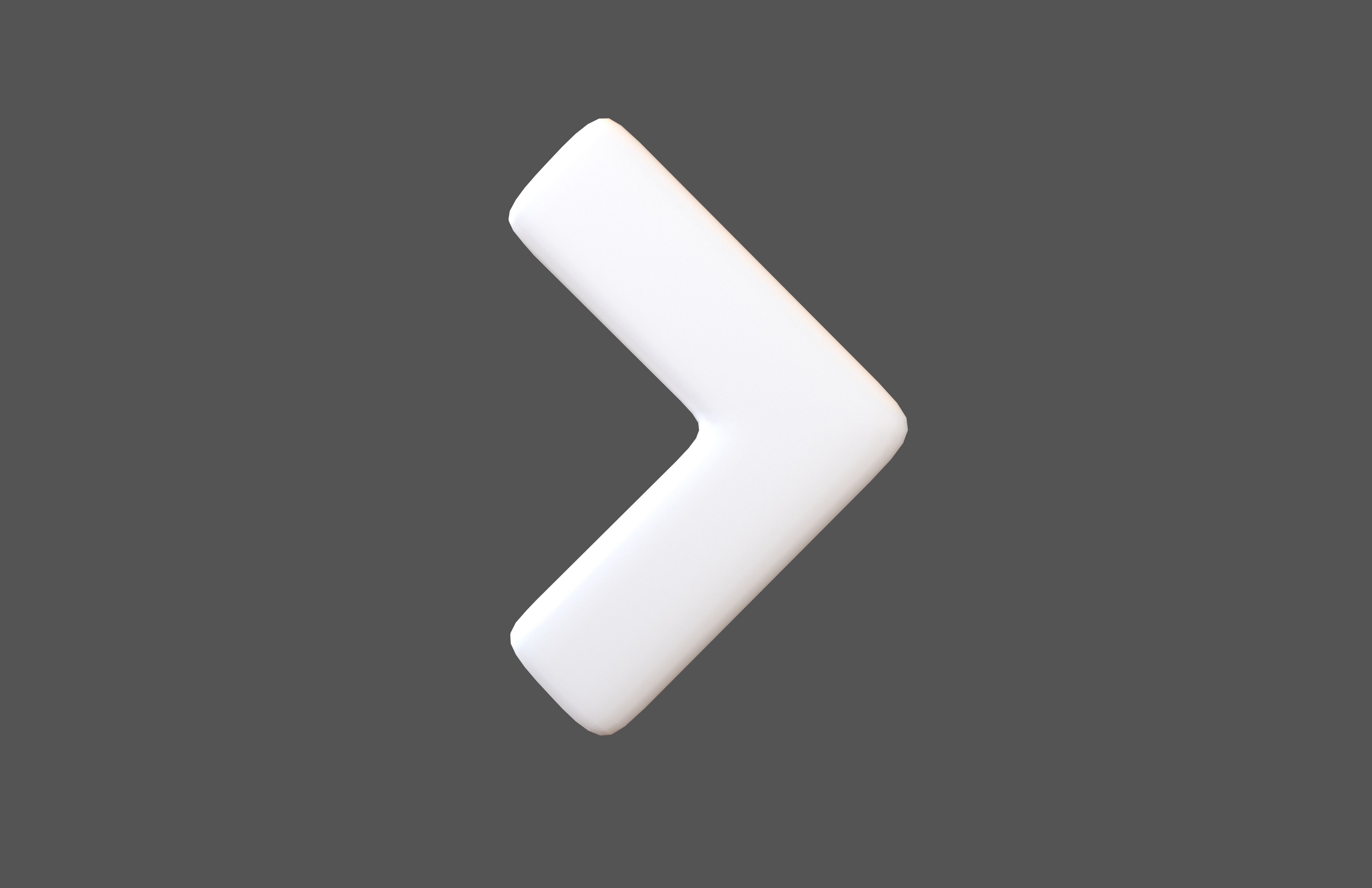 Arrow Symbol v1 002 Low-poly 3D model_1