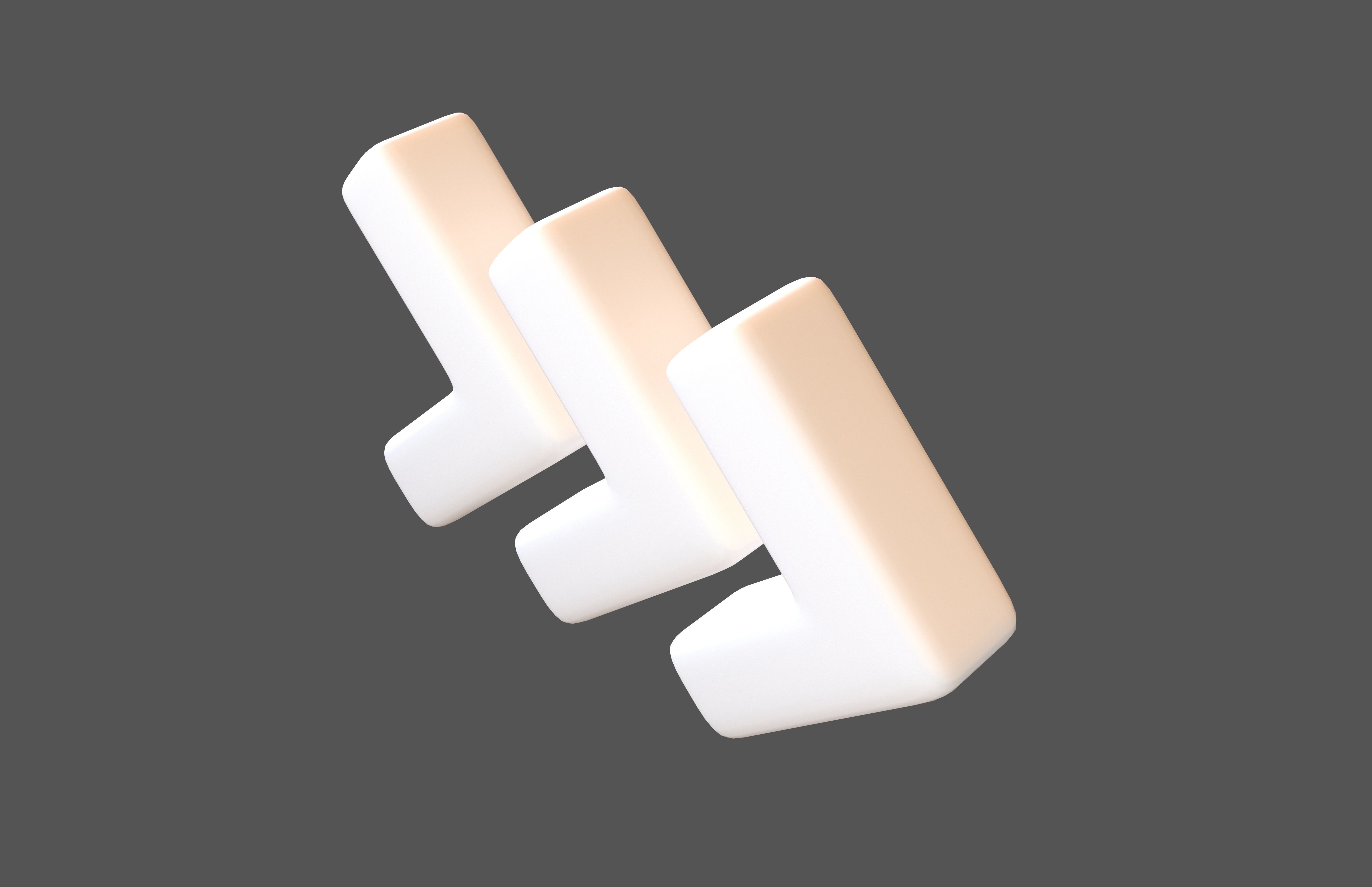 Arrow Symbol v2 002 Low-poly 3D model_1