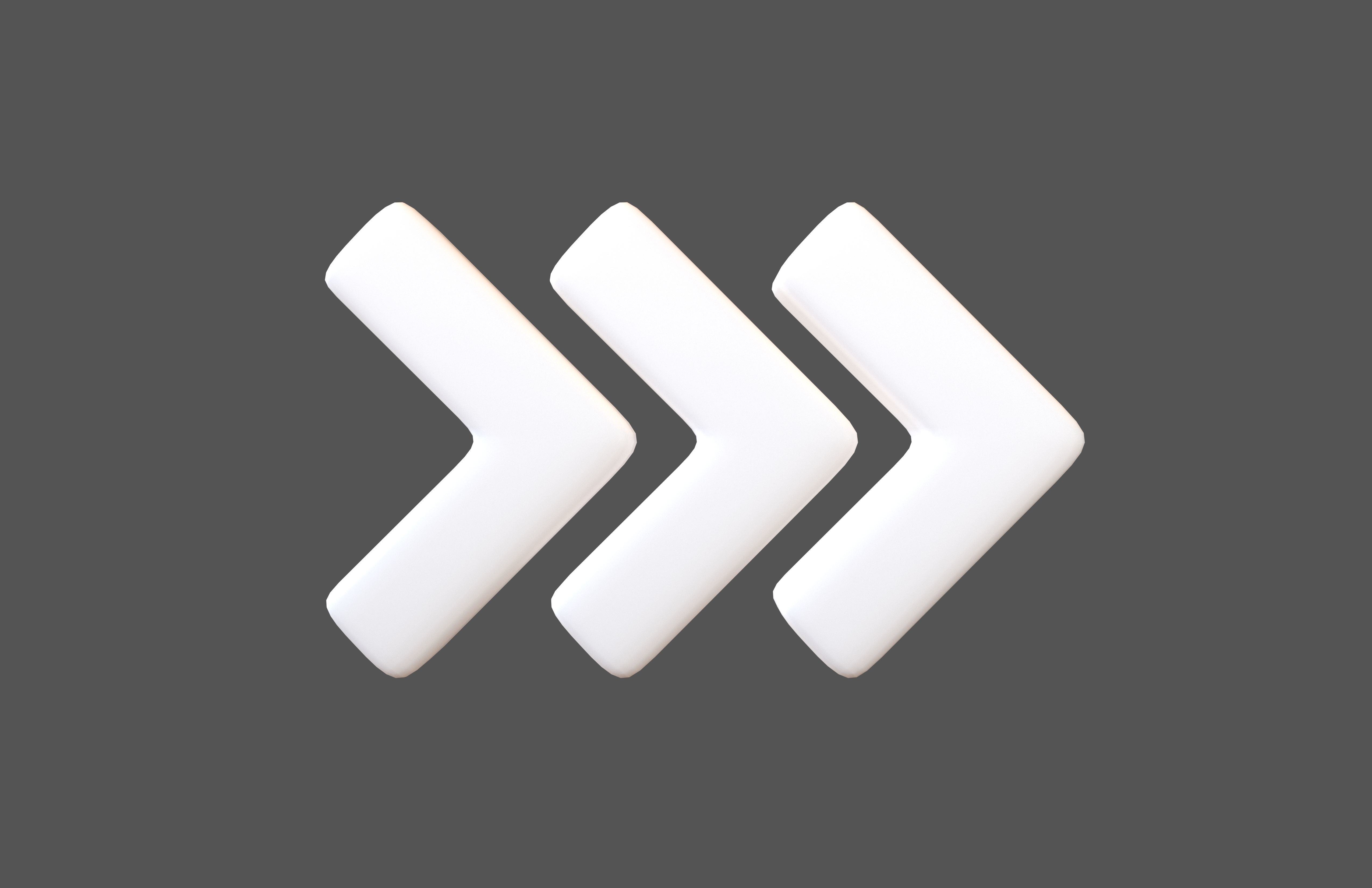 Arrow Symbol v2 002 Low-poly 3D model_2