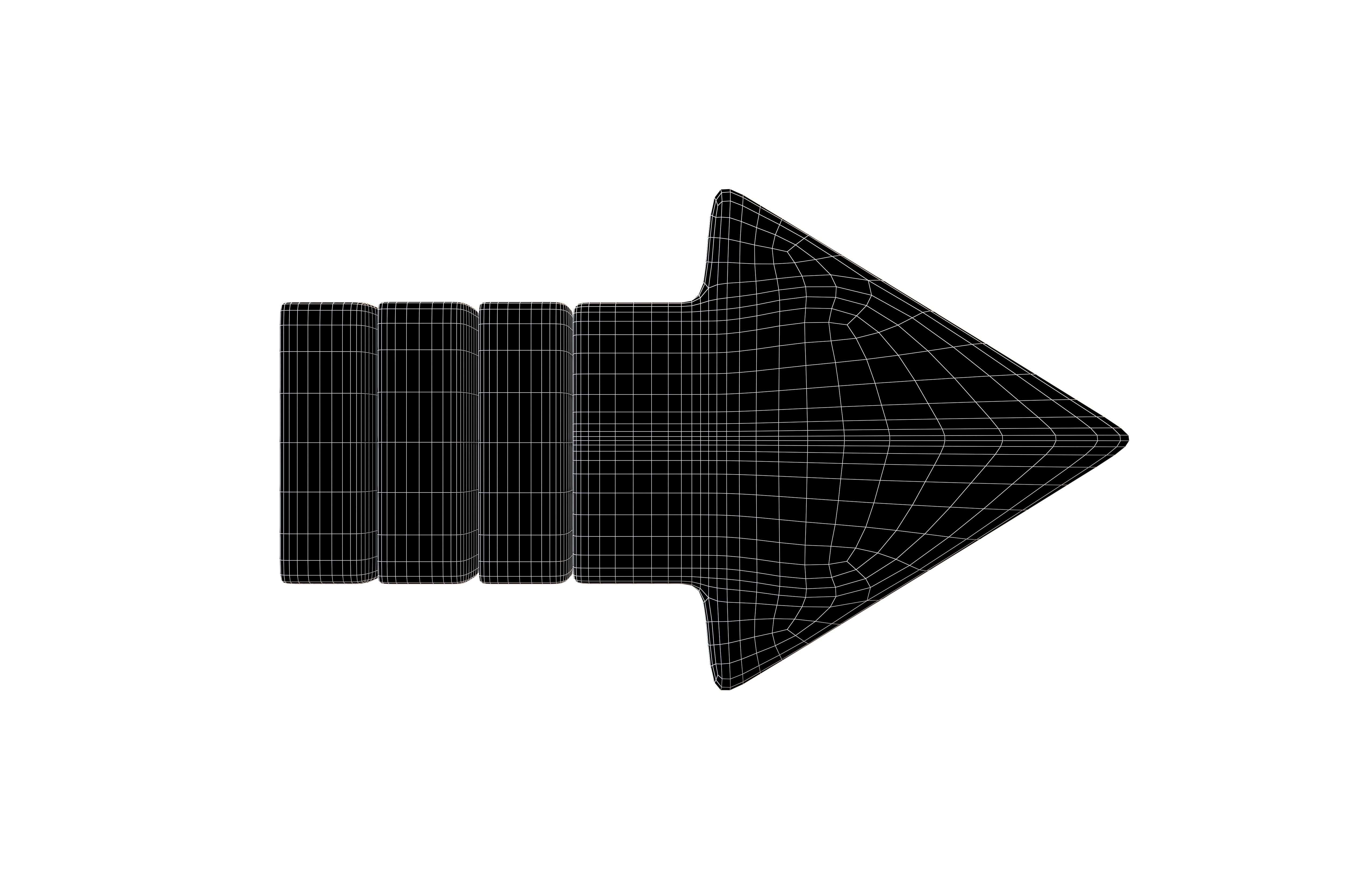 Arrow Symbol v3 001 Low-poly 3D model_5