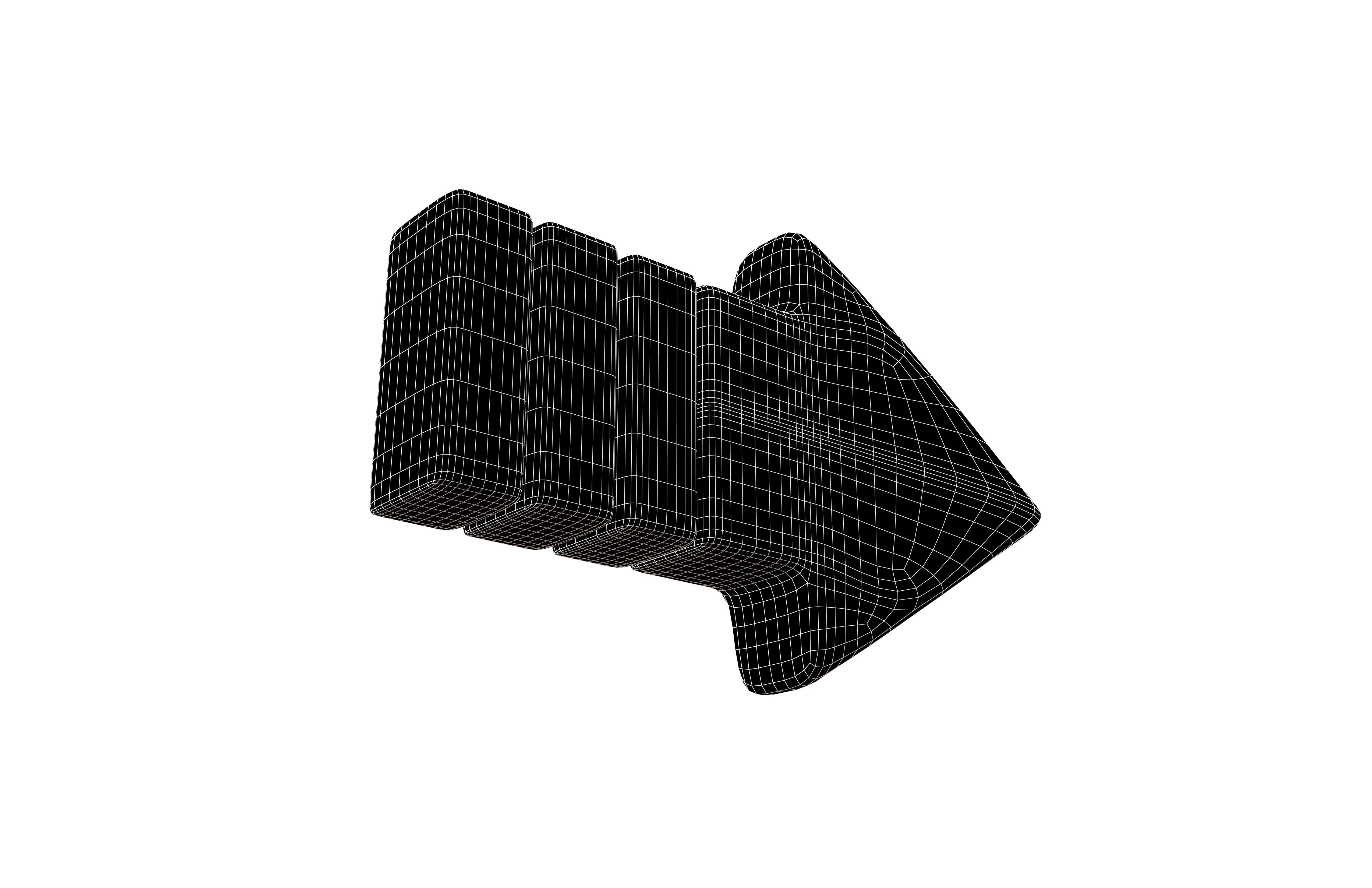 Arrow Symbol v3 001 Low-poly 3D model_7