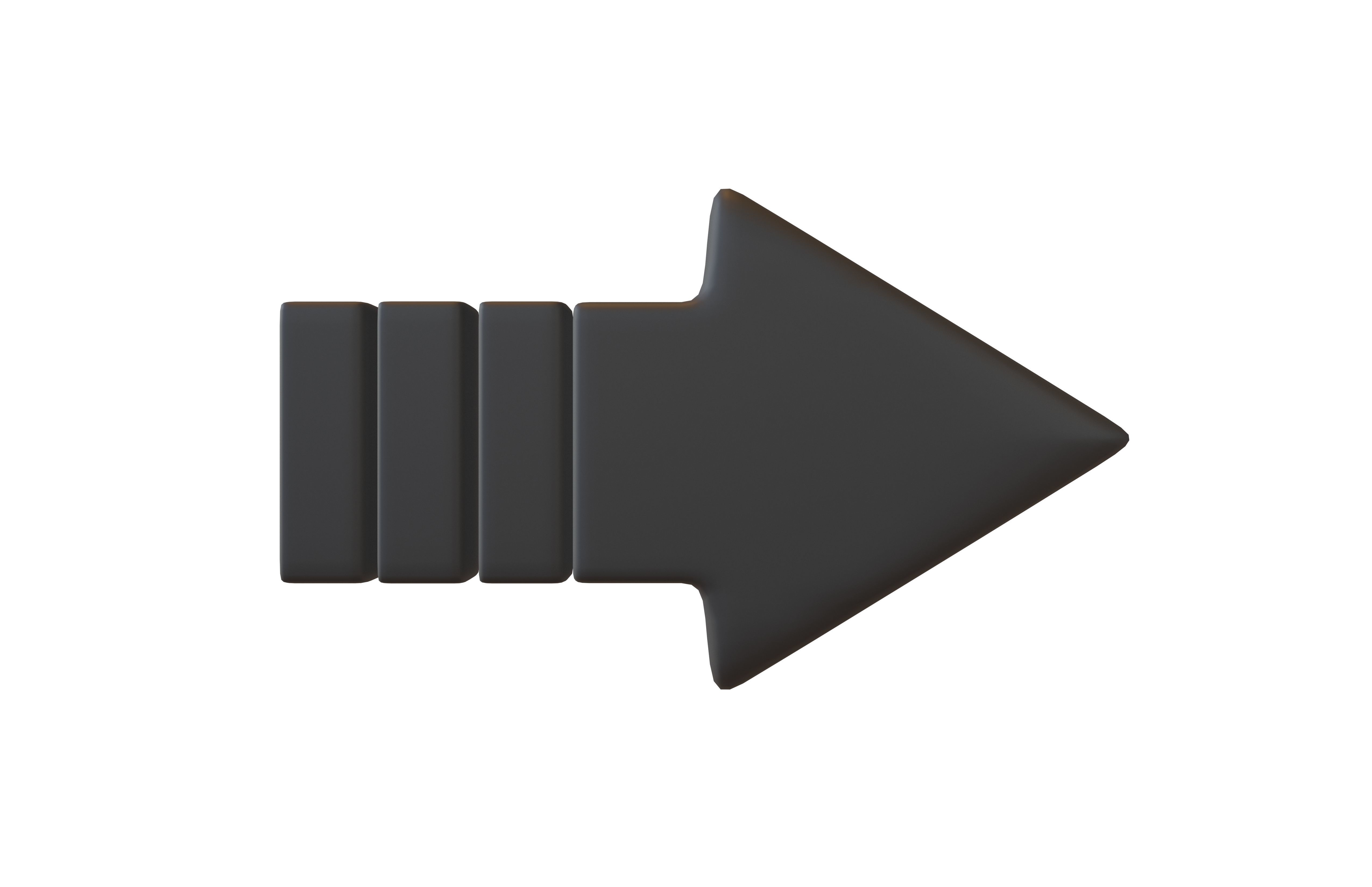 Arrow Symbol v3 001 Low-poly 3D model_1