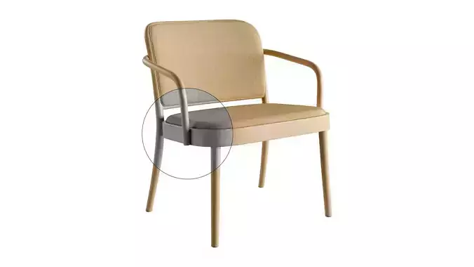 811 Lounge Armchair and Chair 363 by TON 3D model