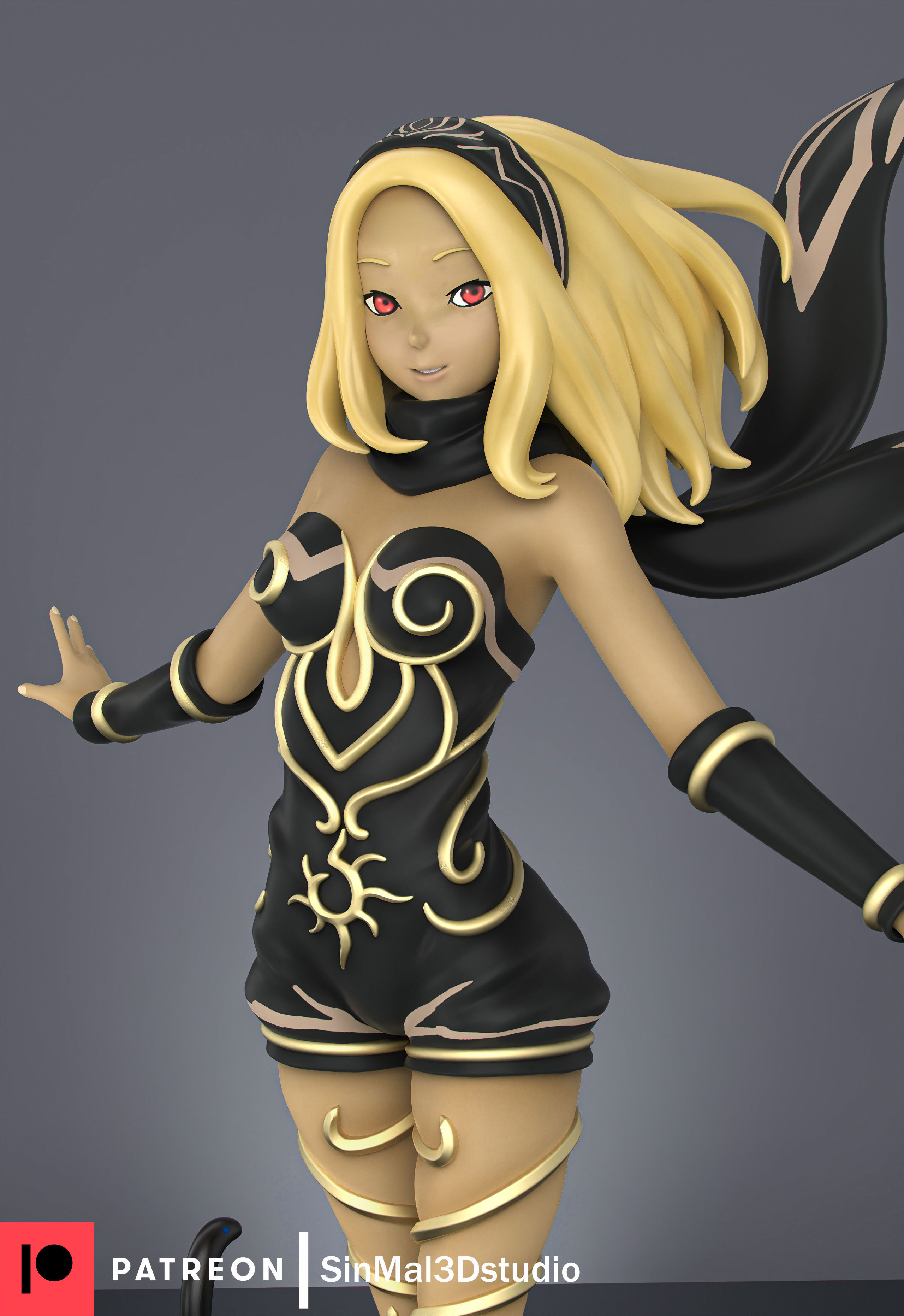 Gravity rush Kat 3d printable figure 3D print model_1