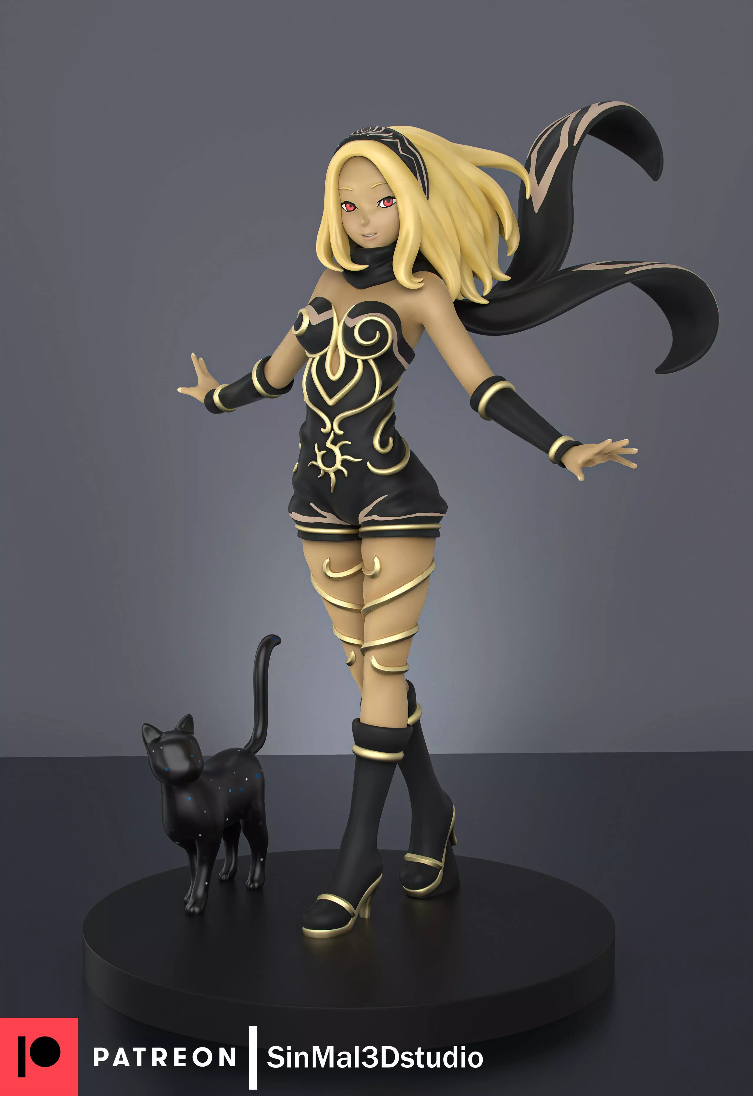 Gravity rush Kat 3d printable figure 3D print model_0