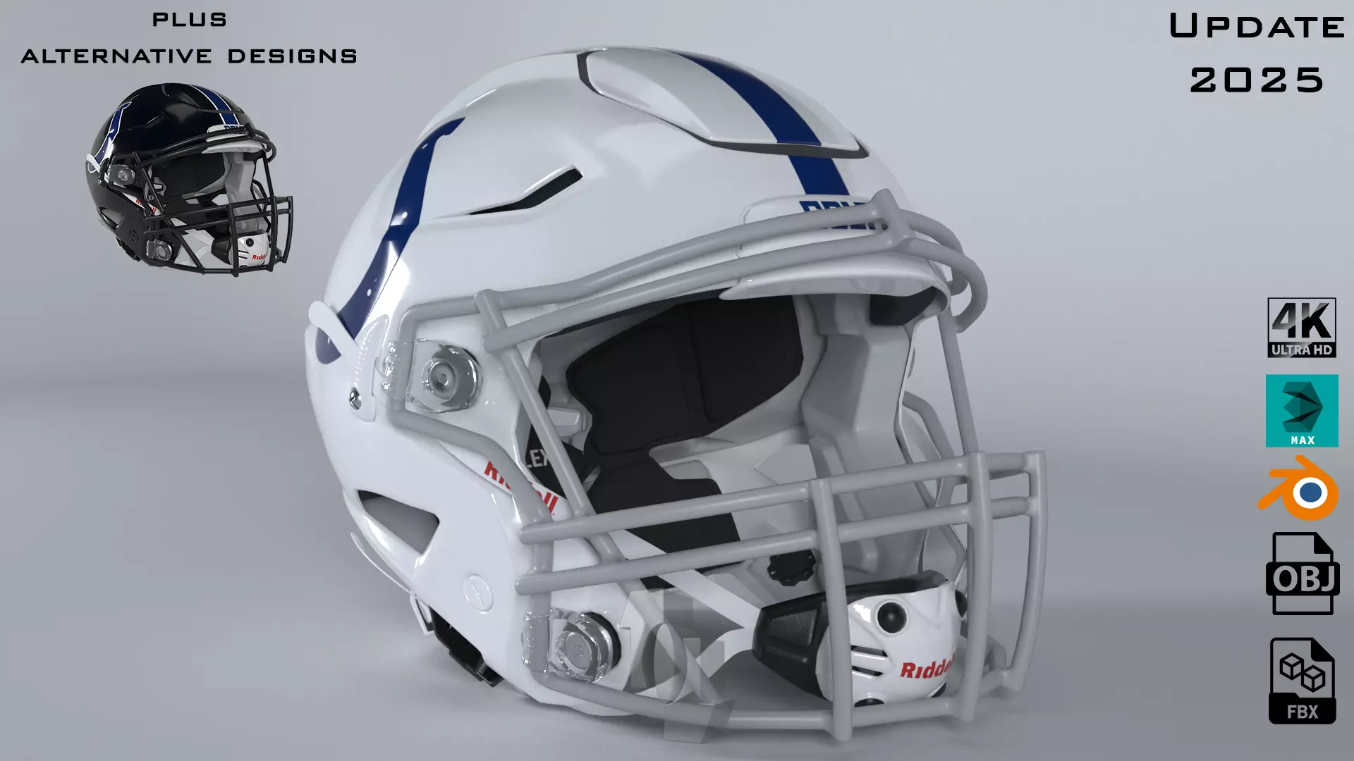 INDIANAPOLIS COLTS Helmet Football AFC SOUTH PBR updated 2025 3D model_0