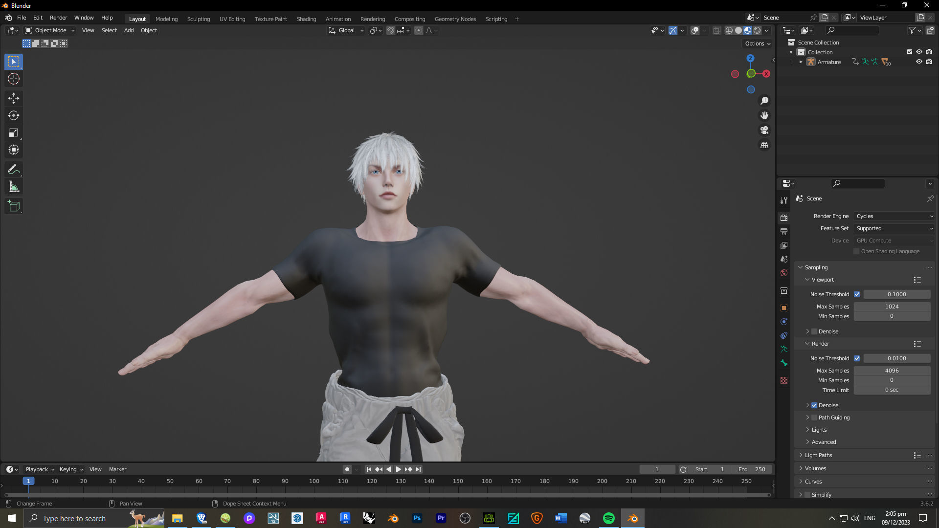 Satoru Gojo x Toji Outfit 3D model_5