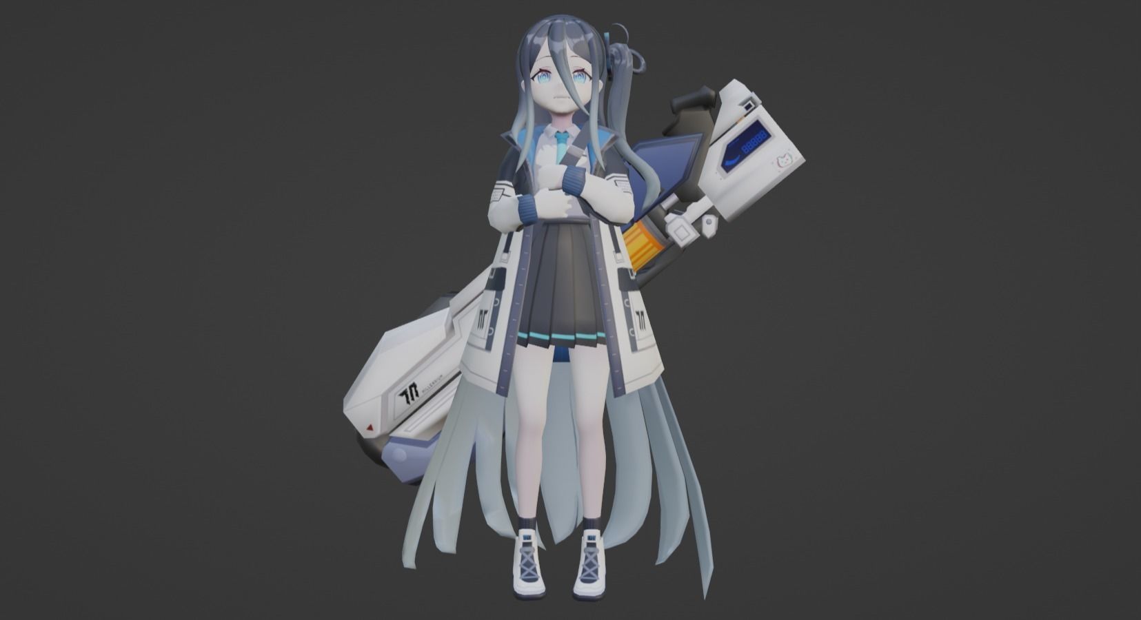 Anime Character - BA Arisu 3D model_8