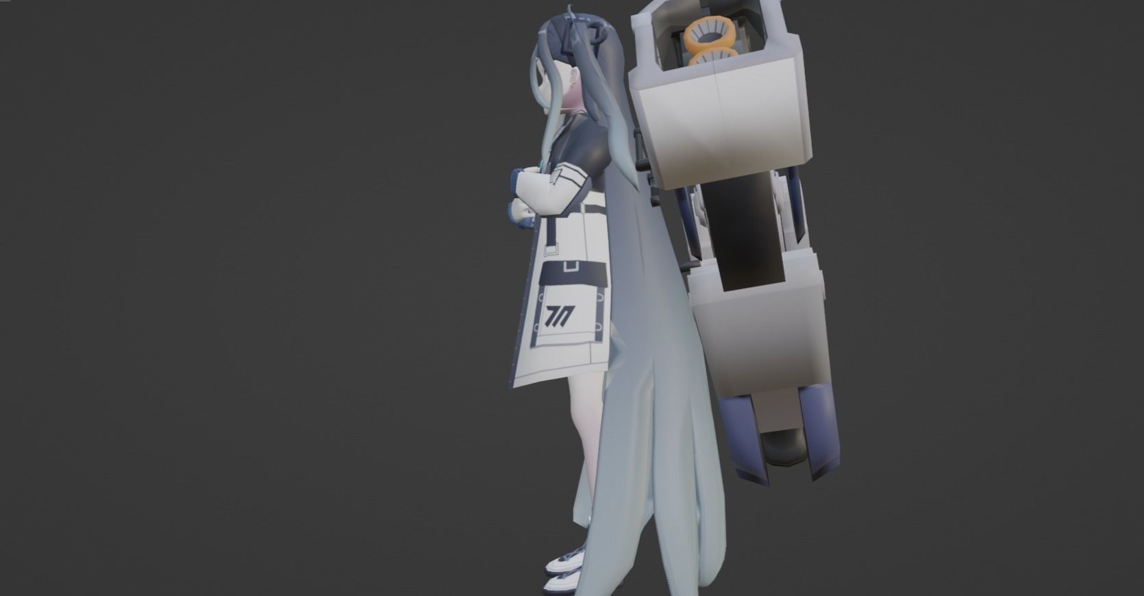 Anime Character - BA Arisu 3D model_11