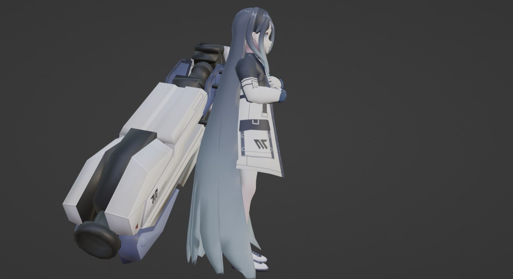 Anime Character - BA Arisu 3D model_9