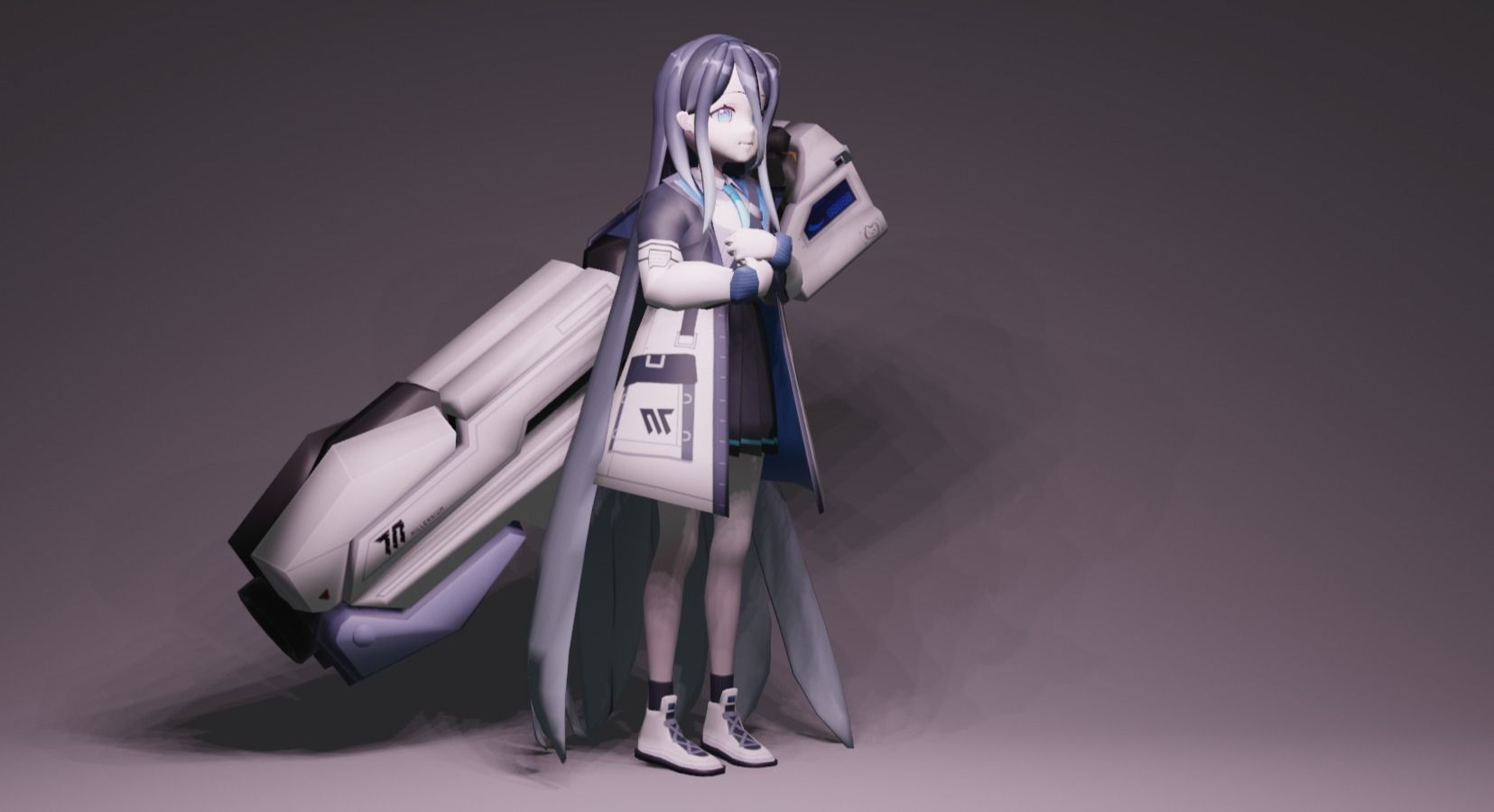 Anime Character - BA Arisu 3D model_1