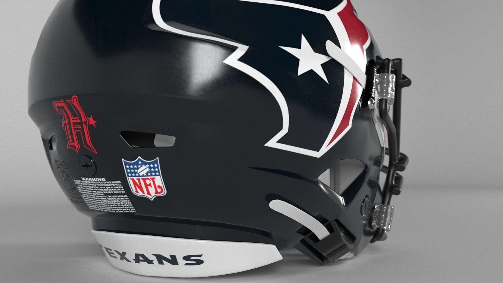 HOUSTON TEXANS Helmet Football AFC SOUTH PBR updated 2025 3D model_4