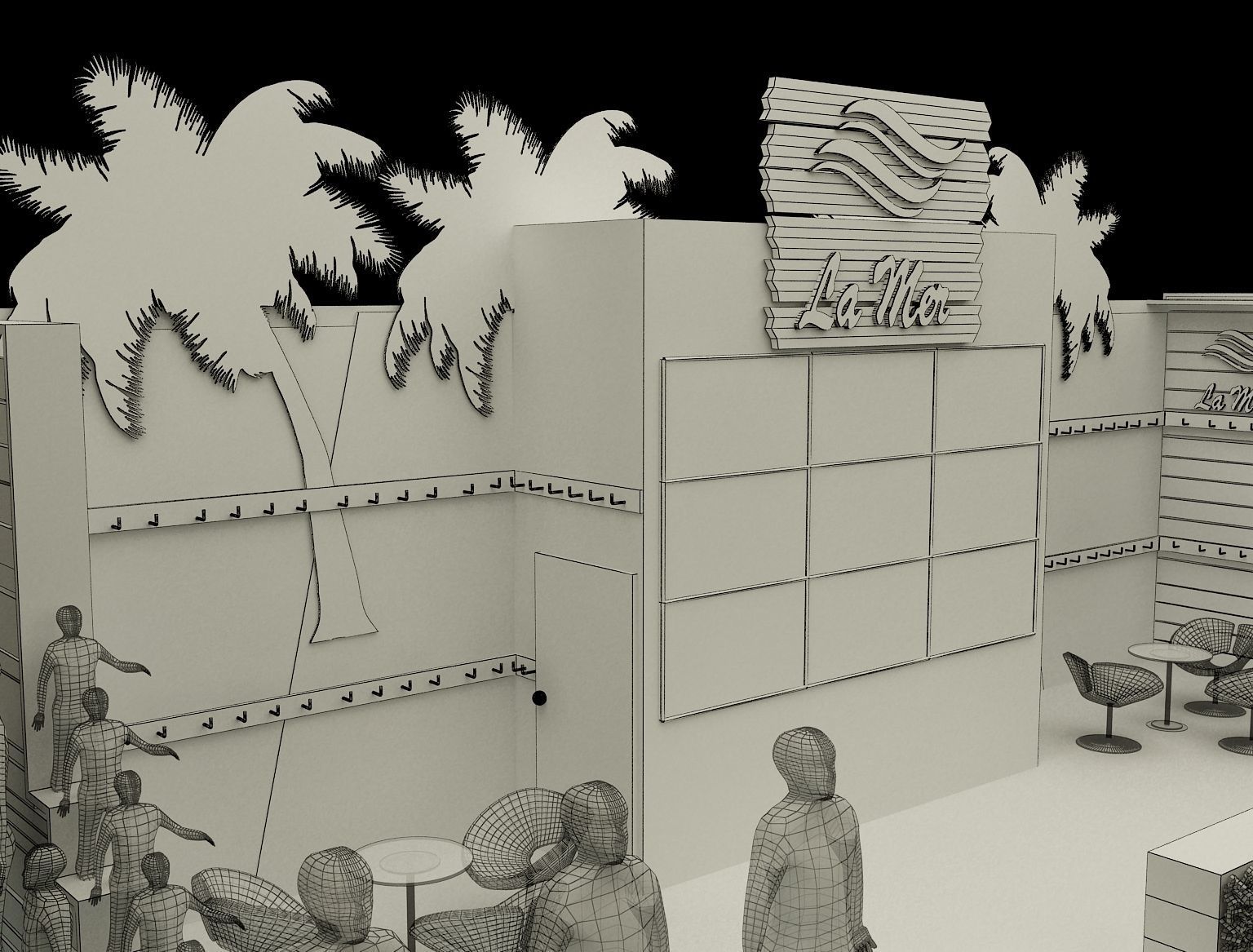 Booth Exhibition Stand a221a 3D model_11