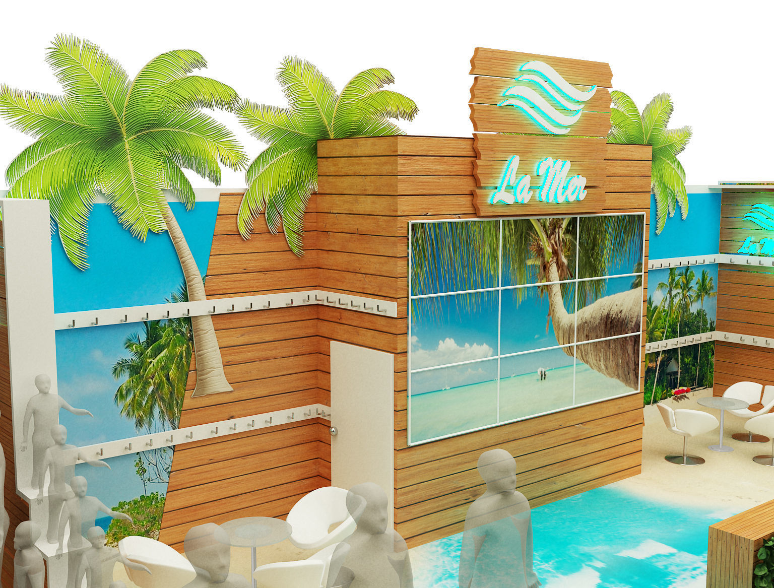 Booth Exhibition Stand a221a 3D model_10