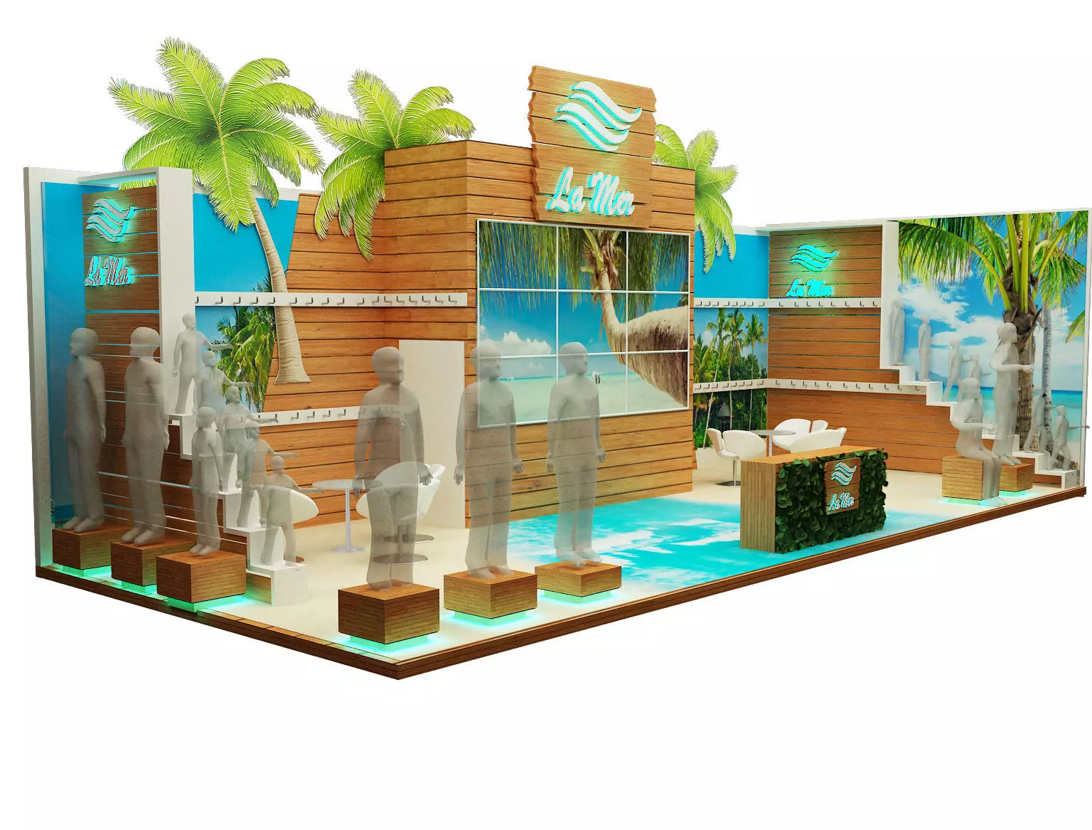 Booth Exhibition Stand a221a 3D model_0