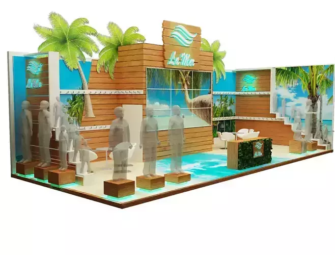 Booth Exhibition Stand a221a 3D model
