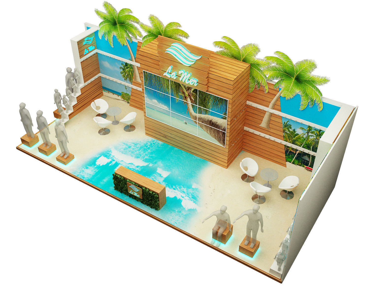 Booth Exhibition Stand a221a 3D model_6