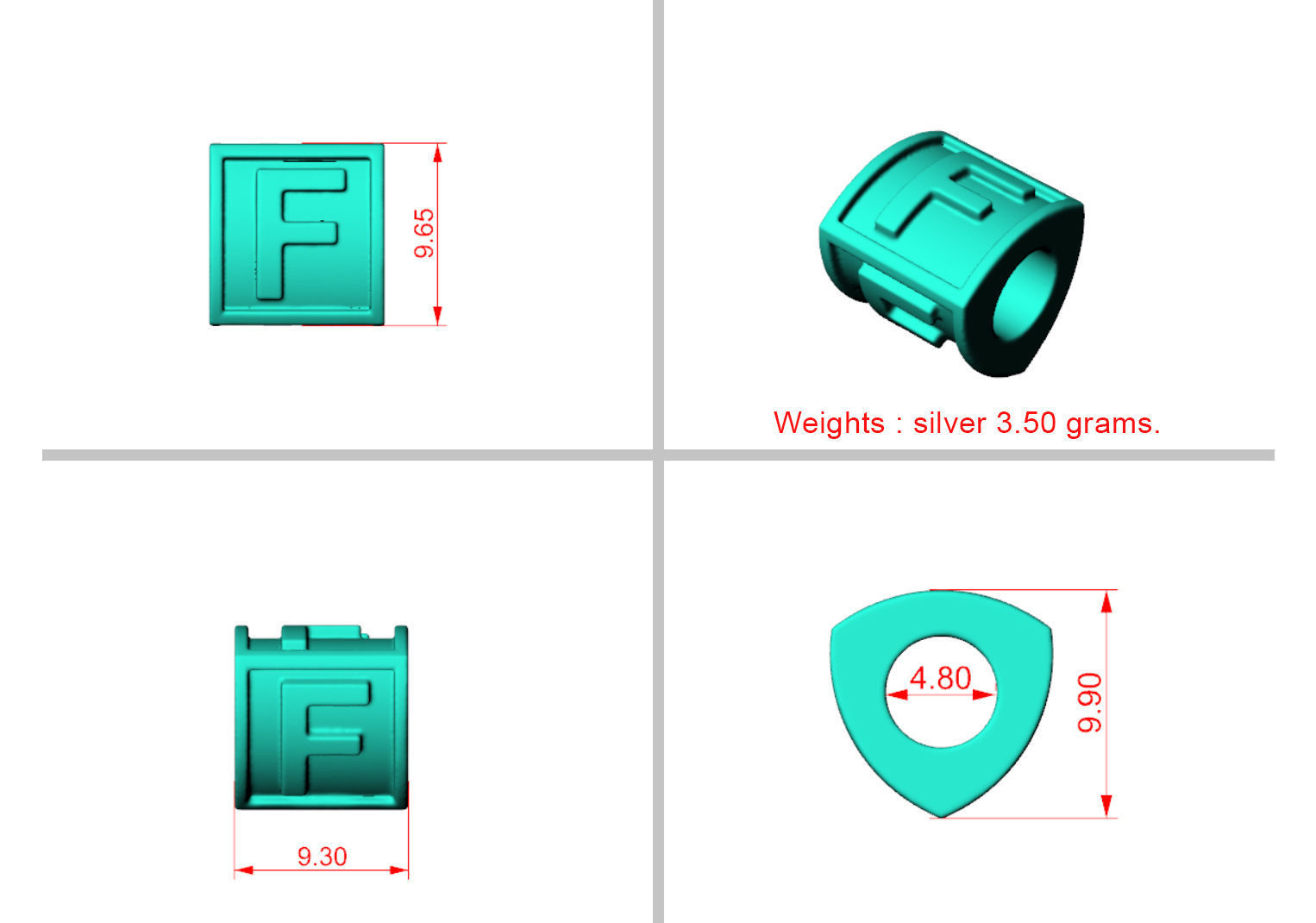 Charm-F 3D print model_1