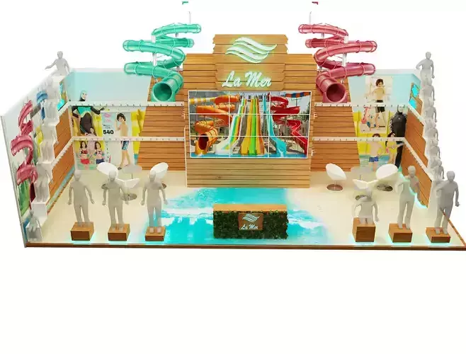 Booth Exhibition Stand a221b 3D model