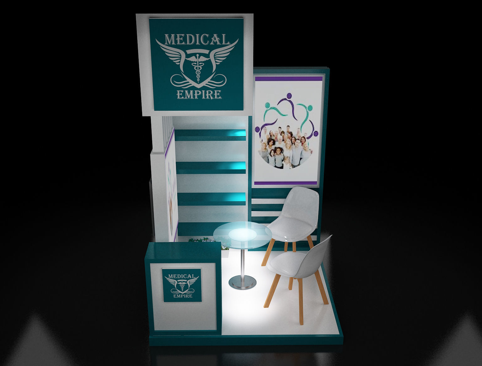 Booth Exhibition Stand a220 3D model_2