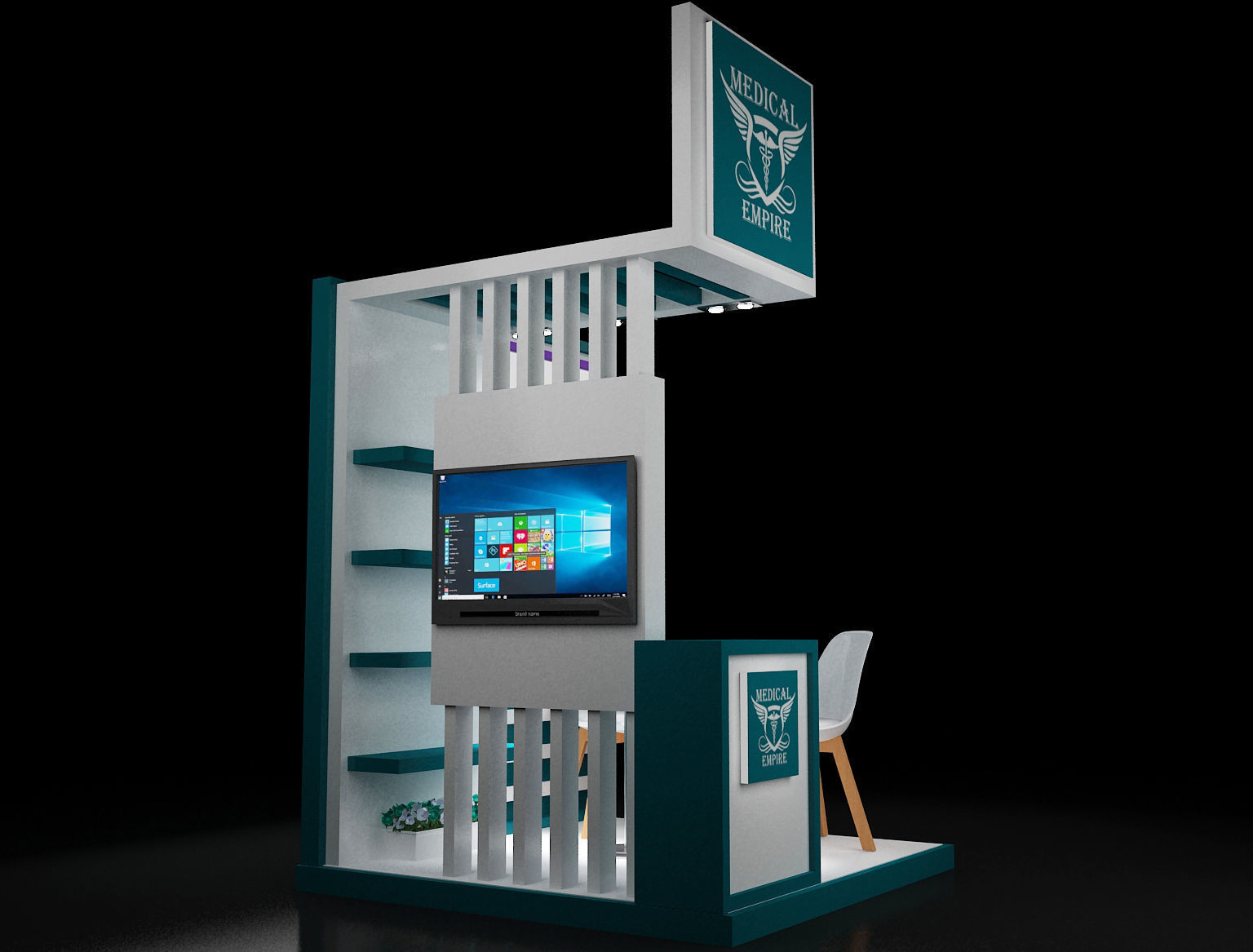 Booth Exhibition Stand a220 3D model_4