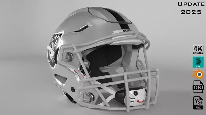 LAS VEGAS RAIDERS Helmet Football AFC WEST PBR updated 2025 3D model