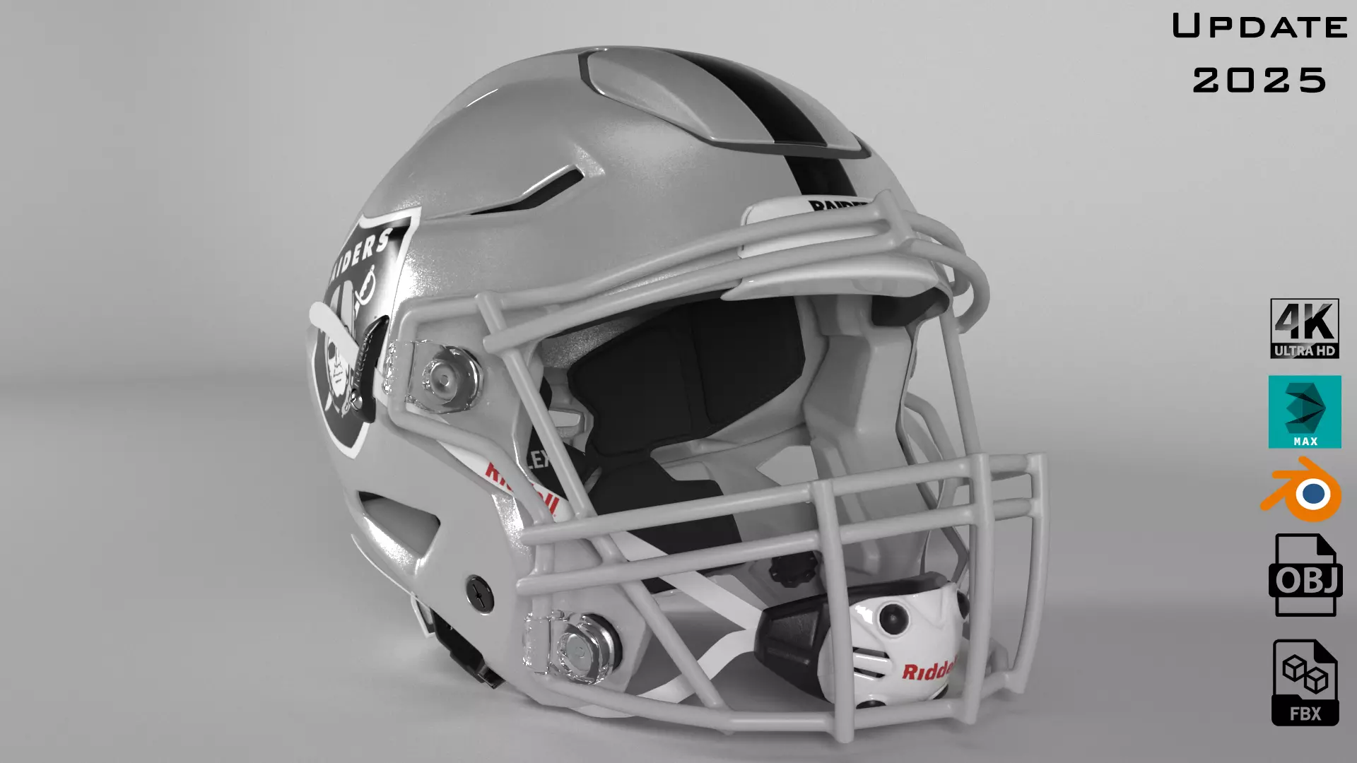 LAS VEGAS RAIDERS Helmet Football AFC WEST PBR updated 2025 3D model_0