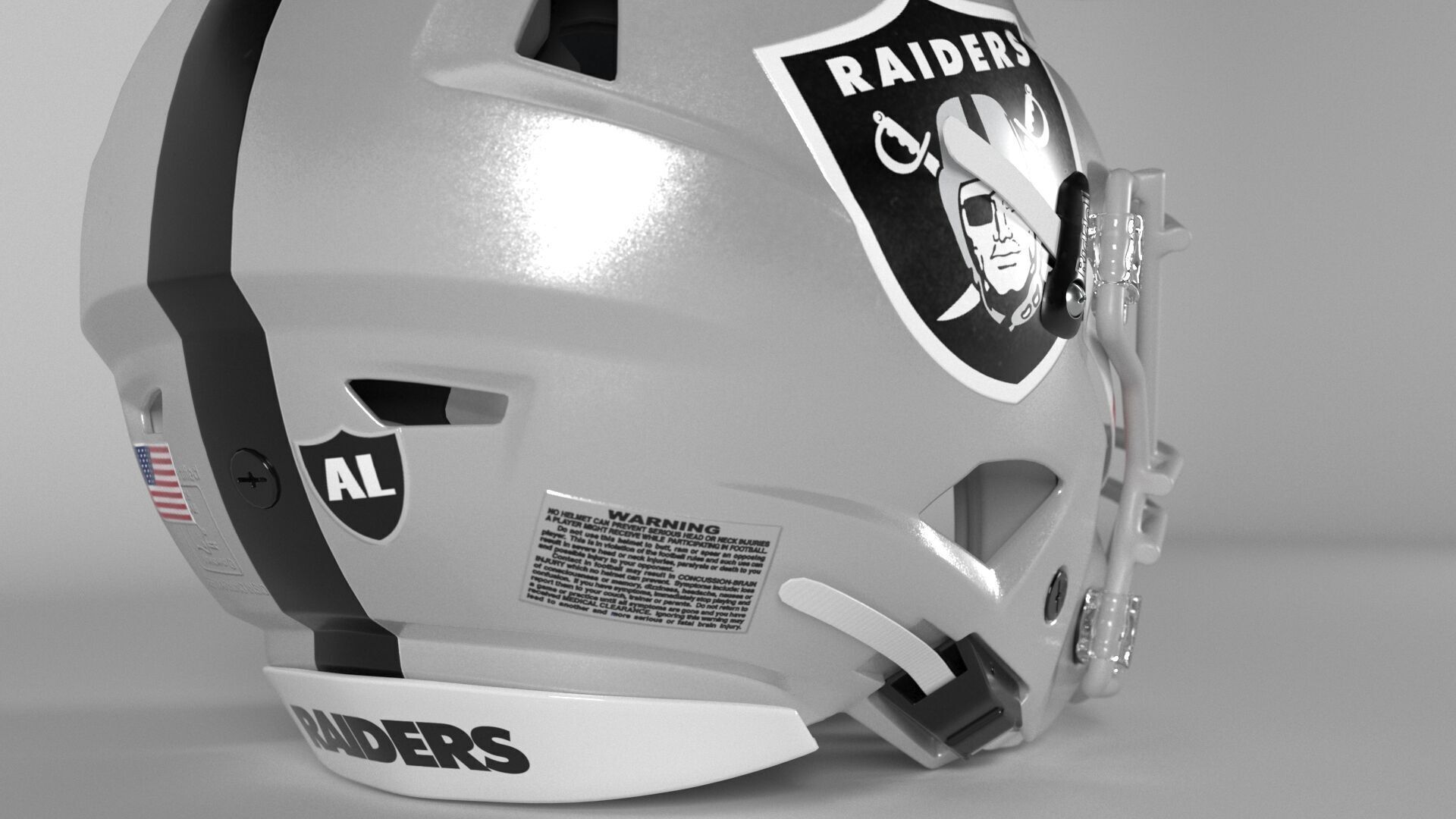 LAS VEGAS RAIDERS Helmet Football AFC WEST PBR updated 2025 3D model_2