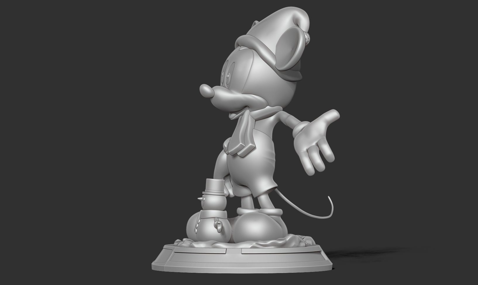 Mickey Mouse in winter 3D print model_13